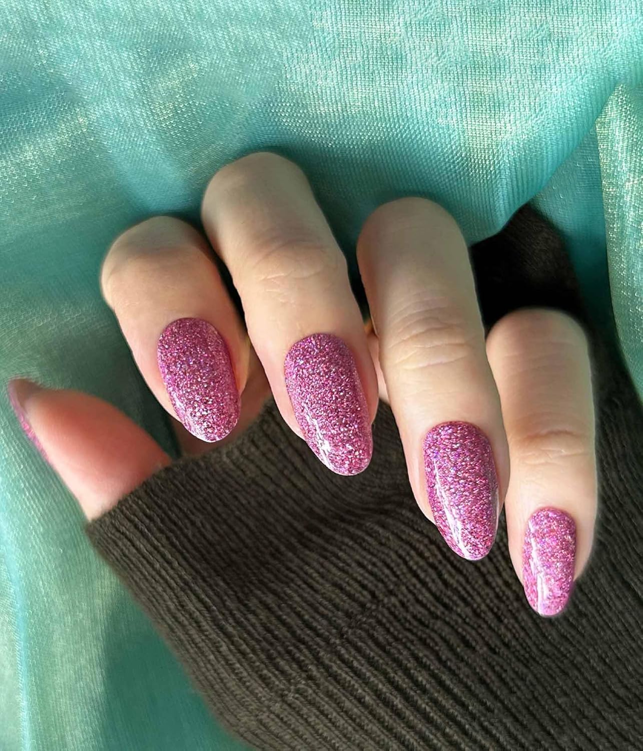 Nail Polish Strips - 22 Pcs Salon Quality Gel Nail Stickers - Long Lasting Wraps (Cherry ICY)