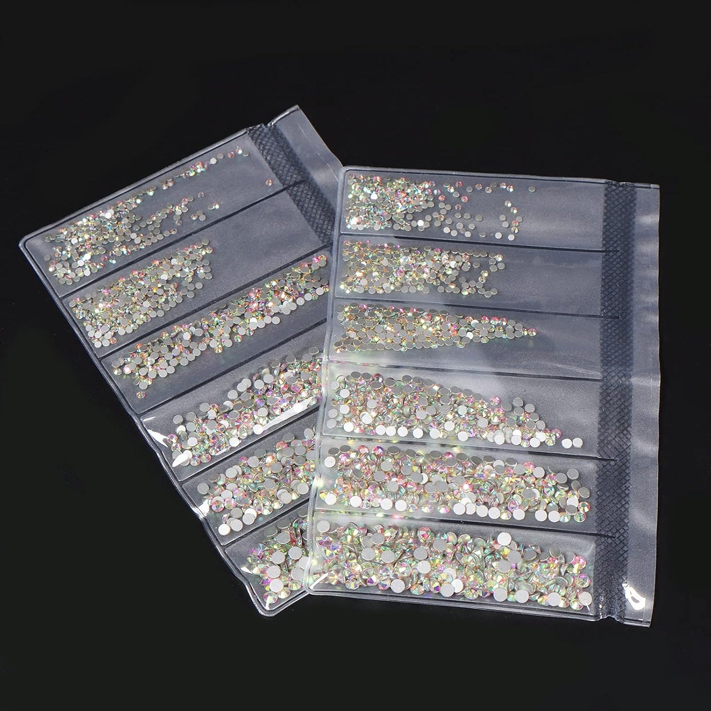3456pcs Flatback Rhinestones Glass Charms Diamantes Gems Stones for Nail Art 6 Size ss4~ss12 Crystal AB