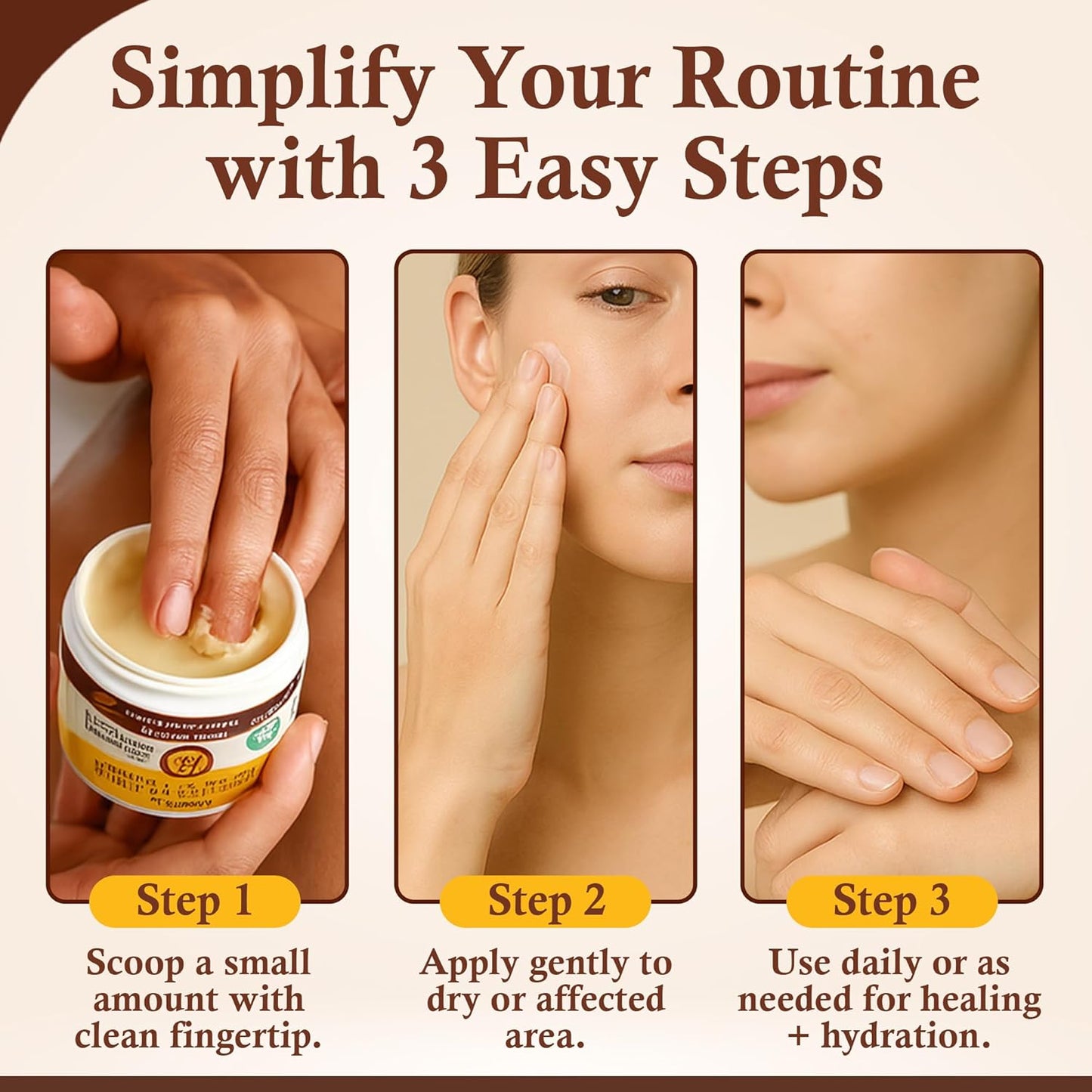 Sweet Bee Magic All In One Healing Organic Balm - Natural Skin Healing Cream, Beeswax Balm for Dry Skin, Face & Body Moisturizer - Certified Organic, All Natural Aid - 6 Jars - (2oz Each, 12oz Total)