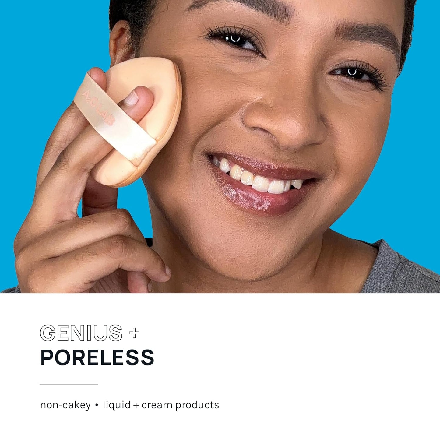 AOA Studio Silky Silicone Makeup Sponge Set, Reusable Cosmetic Applicators Extra Soft Rubycell Makeup Sponges (Peach)