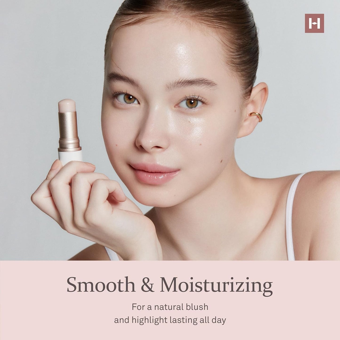 hince True Dimension Radiance Balm 10g - Natural Shimmer Glow Face Highlighter Stick Glow Balm Korean Blush Transparent Color Skin Tone Slim Fitting Texture, Multi Makeup Stick (1, LIGHT, LT001)