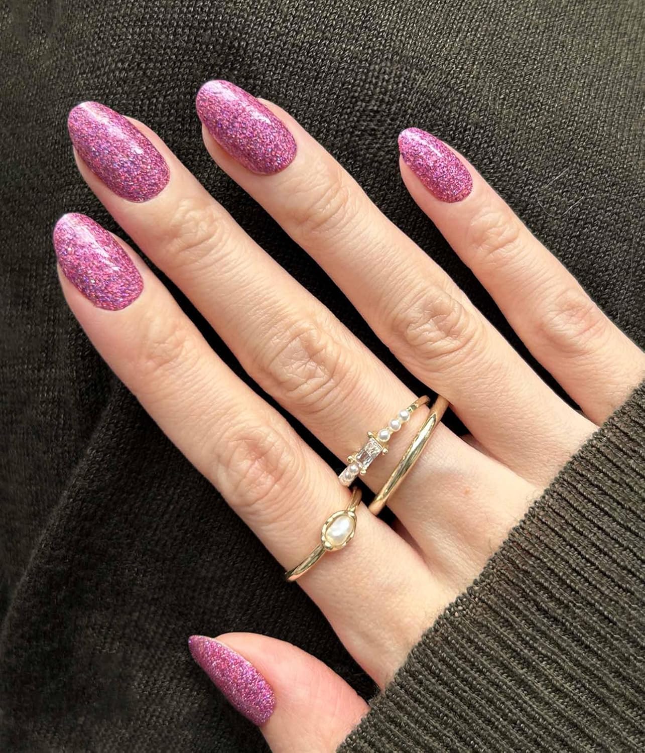 Nail Polish Strips - 22 Pcs Salon Quality Gel Nail Stickers - Long Lasting Wraps (Cherry ICY)