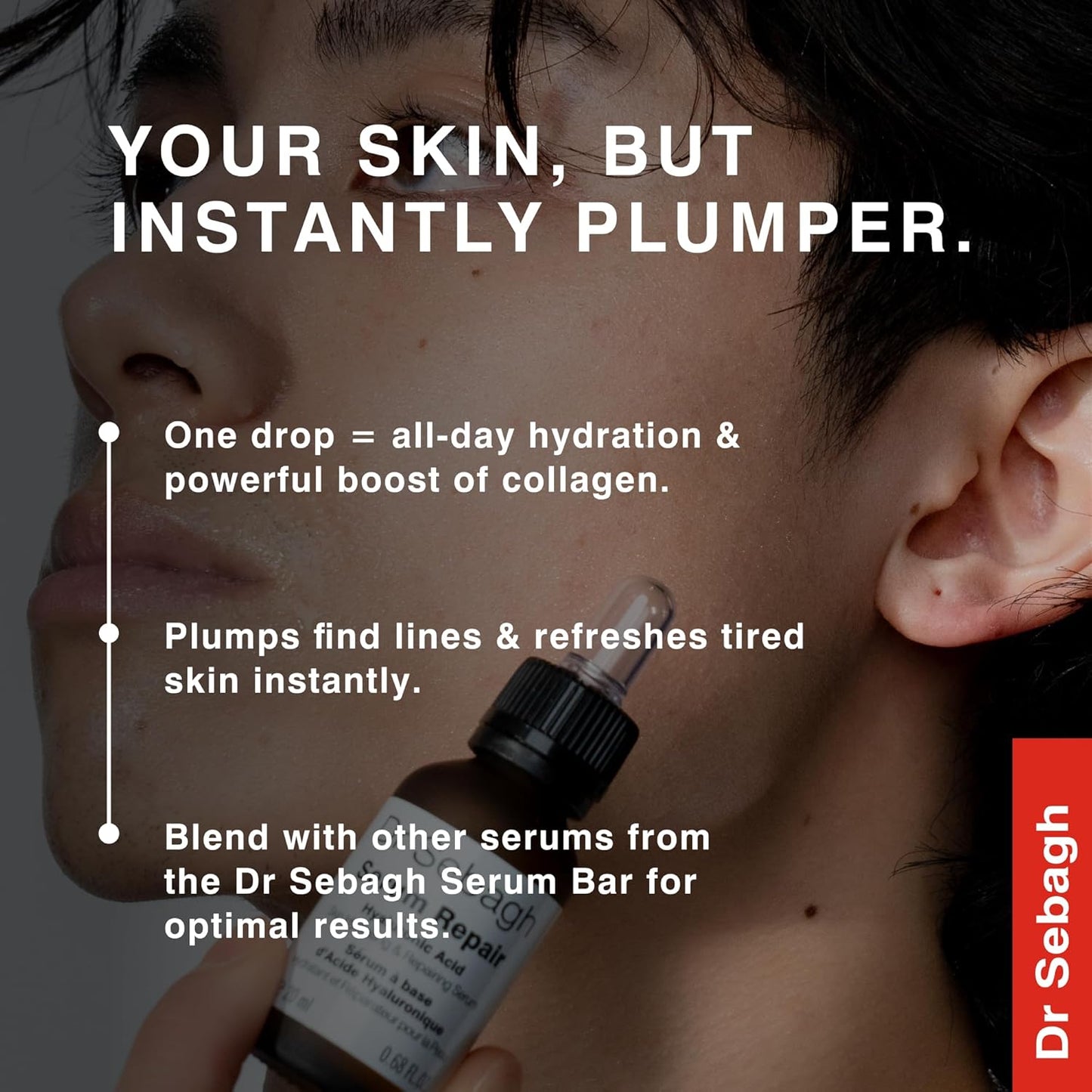 Serum Repair (0.68 fl oz) | Award-Winning Hyaluronic Acid Facial Hydrator | Anti Aging & Wrinkle | Skin Moisturising & Repairing Formula | Collagen Boosting Youthful Glow For Women & Men