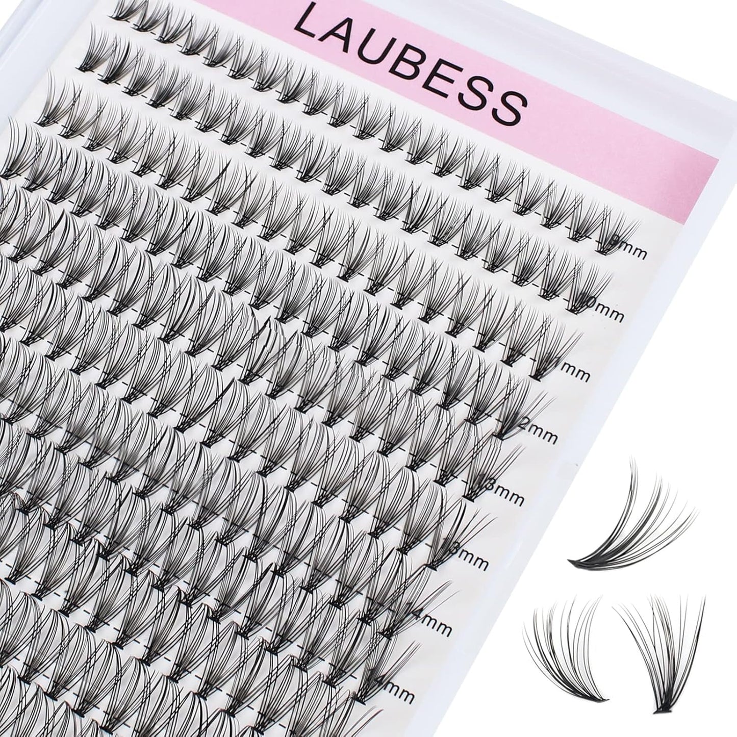 Eyelash Clusters LAUBESS Lash Clusters Individual Lashes Cluster Eyelash Extensions DIY at Home Waterproof Cluster Lashes (20D-0.10C-9-16)