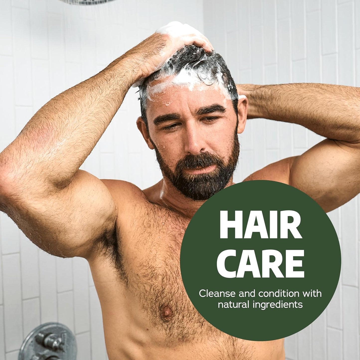 Dr. Squatch Natural Hair Bundle for Men - Healthy, Full Looking Hair - Pine Tar Shampoo (11 fl oz), Pine Tar Conditioner (11 fl oz)