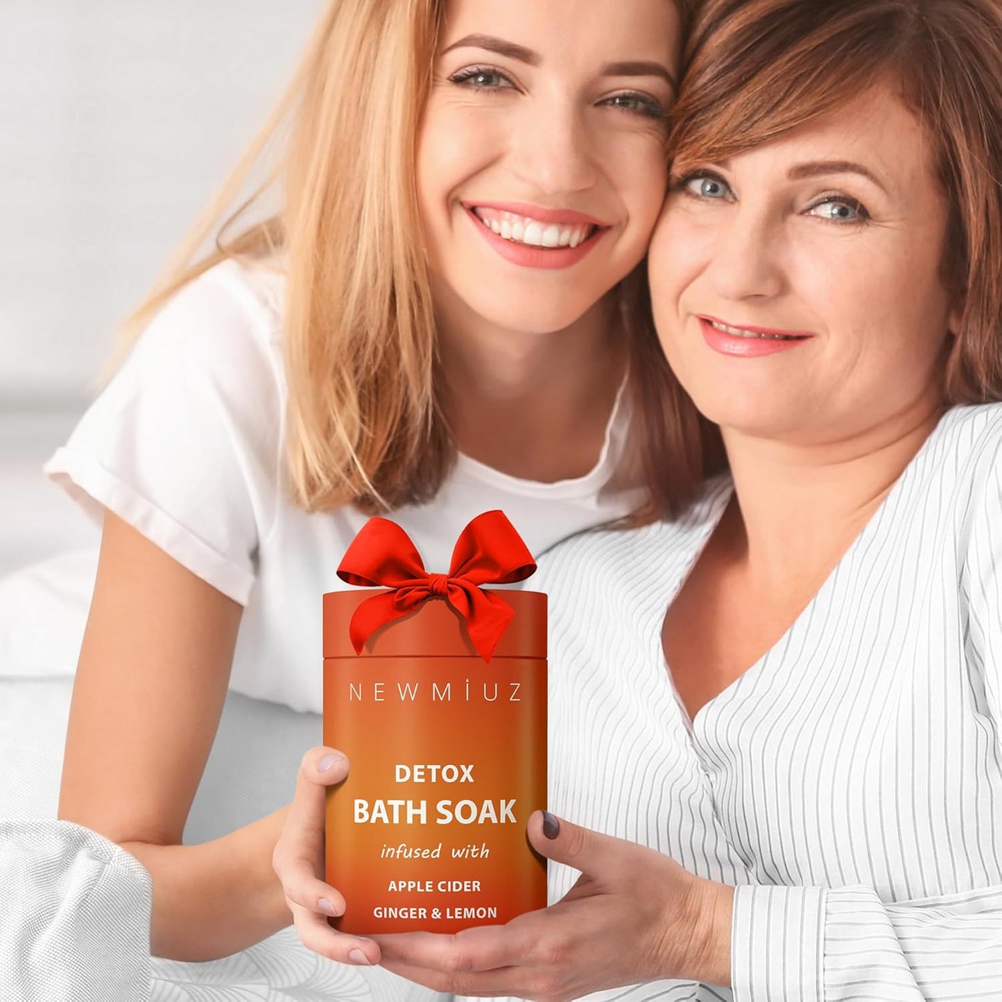 Luxury Bath Salts with Apple Cider Ginger Lemon Essential Oils for Healthy Skin Detox Foot Soak Body Care Muscle Recovery Aromatherapy Selfcare Gift