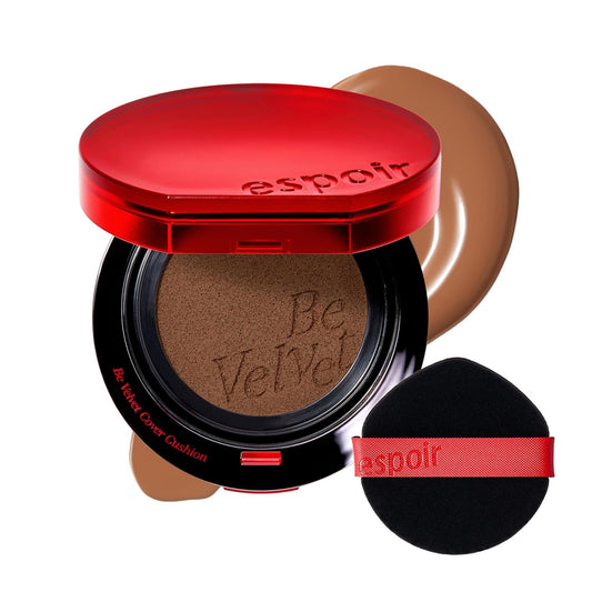 espoir [NEW] Be Velvet Cushion Foundation | Quick and Easy Coverage with Long-lasting Color by Zero Oxidation (#42 Hazel, 0.46 Ounce (Pack of 1))