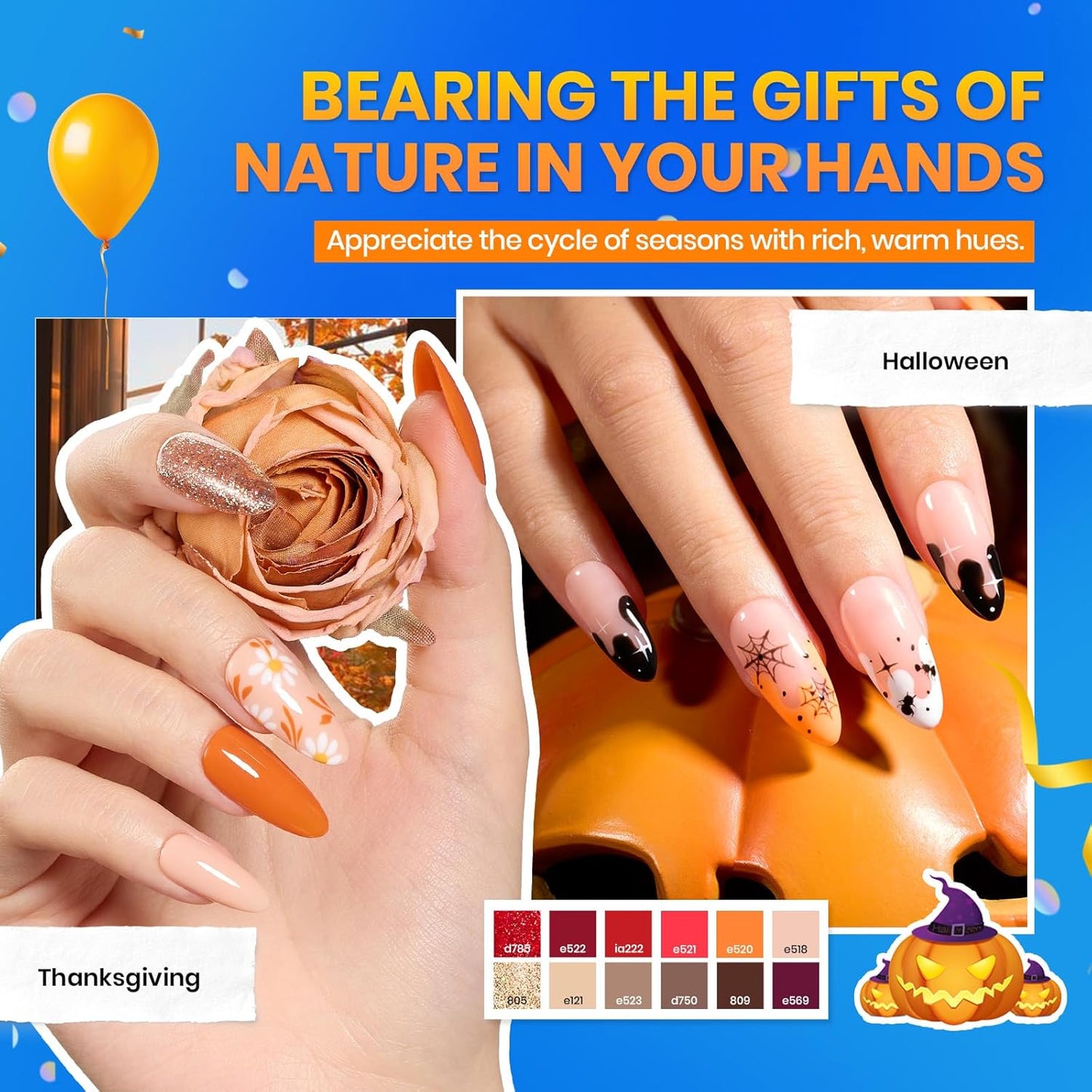 Beetles Gel Nail Polish Set, 70 PCS 60 Colors Red Green Pink Brown Blue Nude Glitter Gel Nail Polish Kit with Base Glossy & Matte Top Coat Gel Polish for Beginners DIY Salon Christmas Gifts for Women