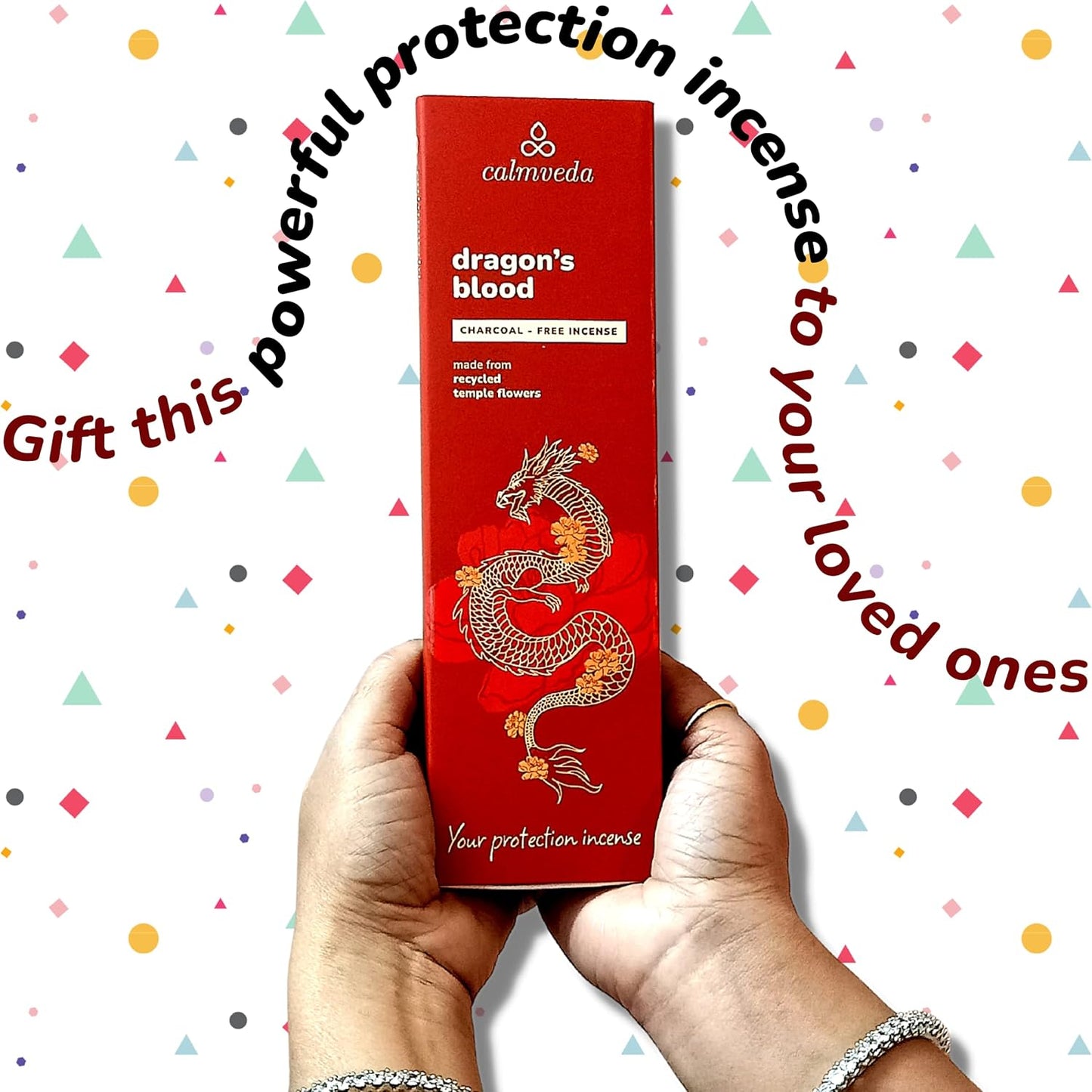 Peru Dragons Blood Incense Sticks - (80 Scented Sticks) Charcoal Free, Made from Upcycled Flowers | Sweet, Spicy & Ambery Notes | Protection Incense Sticks for Bad Energy Cleansing (Sangre de Grado)