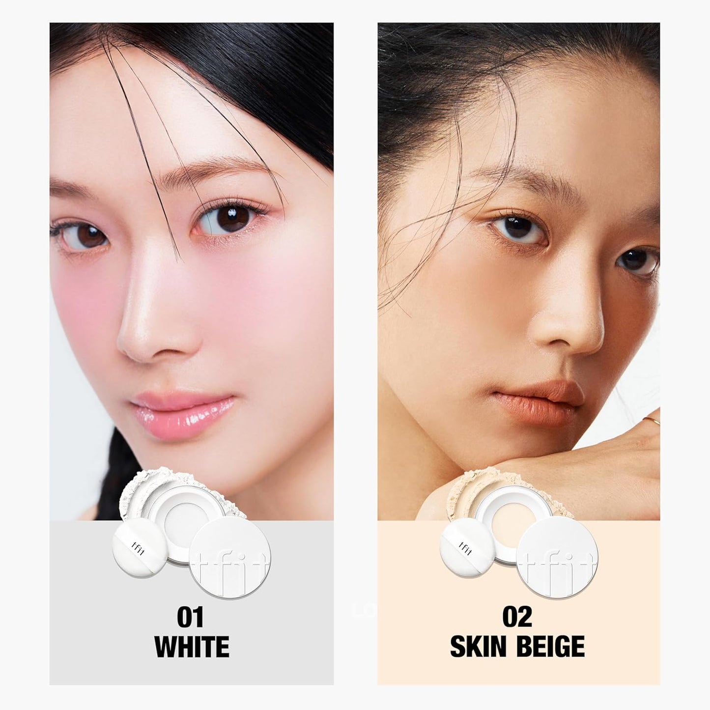 TFIT Translucent Set Finishing Powder - Sebum Control Face Loose Powder, Matte & Silky Finish, Lightweight, Long-lasting, Korean Makeup Setting Powder, 0.24 Oz. (05 Baby pink, 0.24 Oz.)