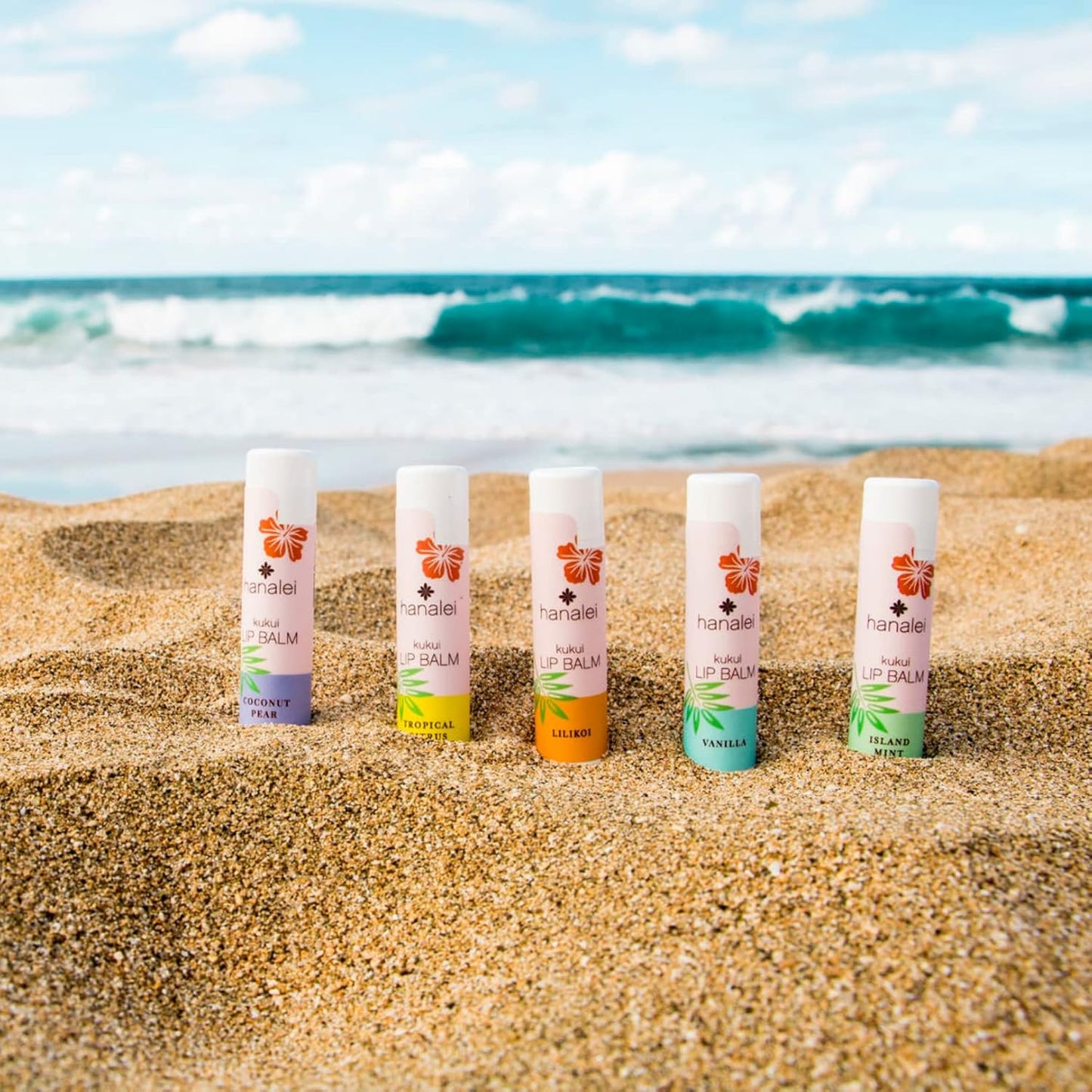 Hanalei Mint Lip Balm & Moisturizer – Natural Kukui Oil & Beeswax for Hydrated, Soothed, Soft Lips – Heals Dry, Chapped, Cracked Skin – Long-Lasting Travel-Friendly Lip Care – Island Mint Flavor