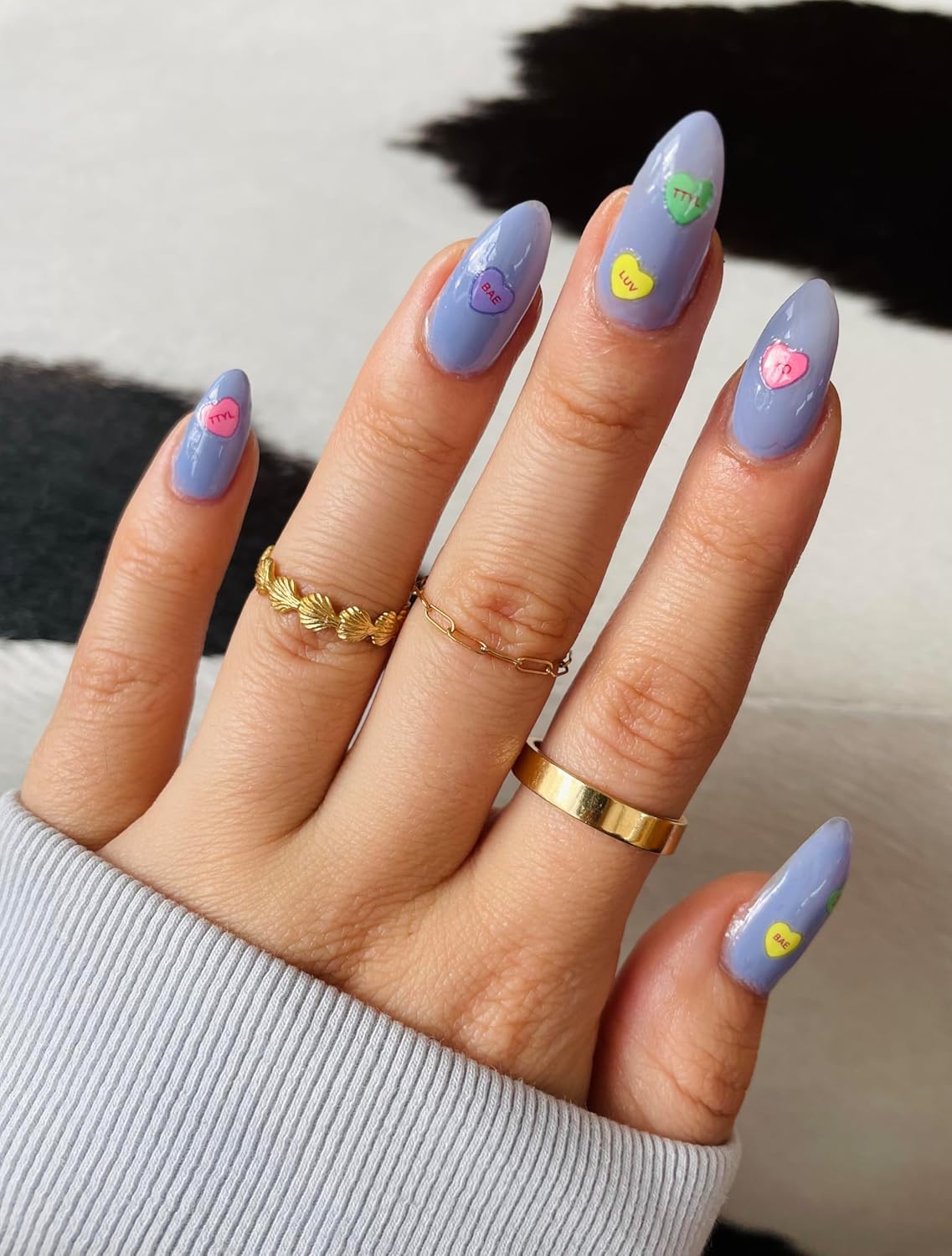 Be Mine Nail Stickers - Lightweight & Easy-to-Apply Art with Cute & Trendy Designs - Durable & Long-Lasting Nail Stickers for Women, Ideal for DIY Manicures