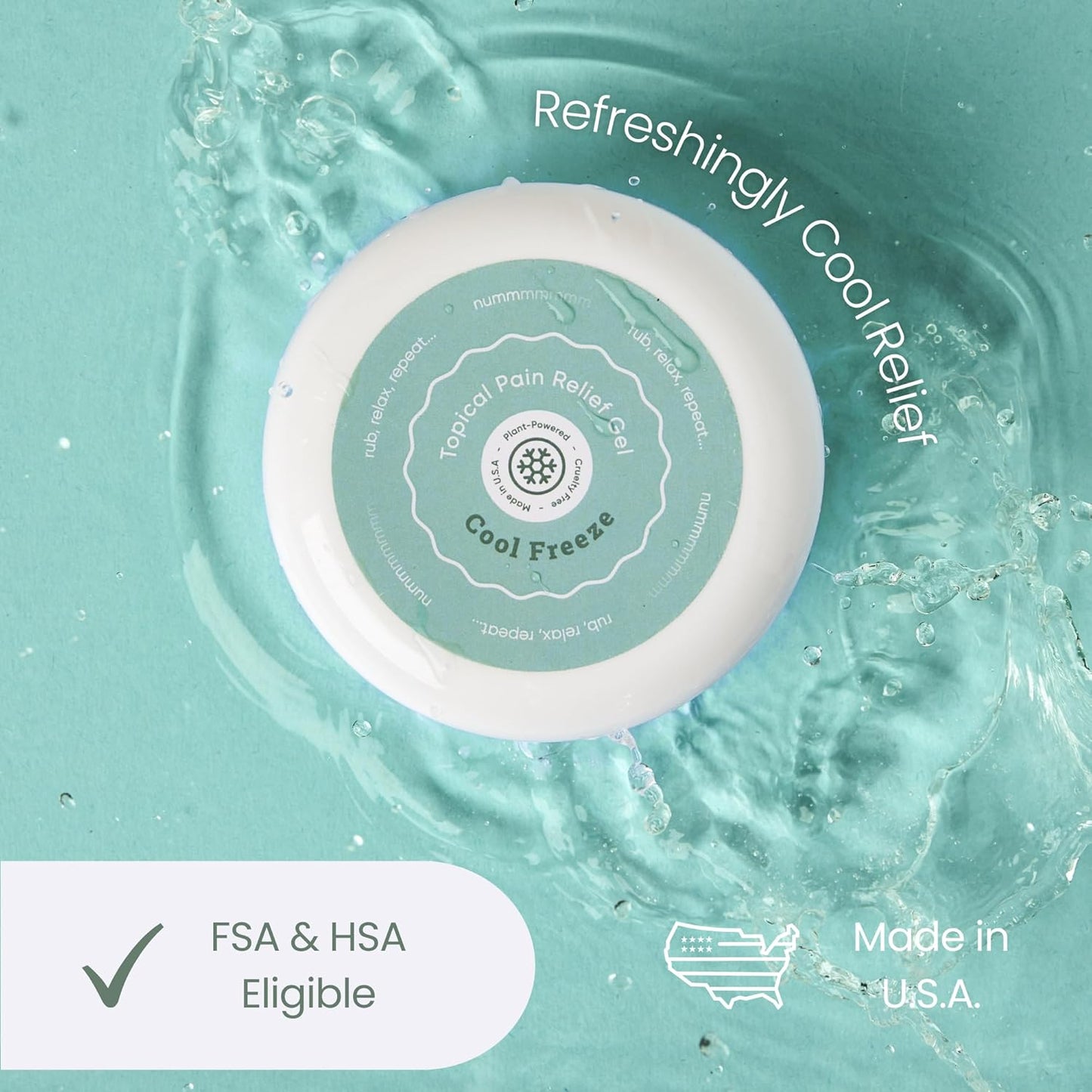 numm. Instant Pain Relief Gel, Cool Freeze, 6% Menthol, Citrus Mint Scent (2 Ounce (Pack of 1))