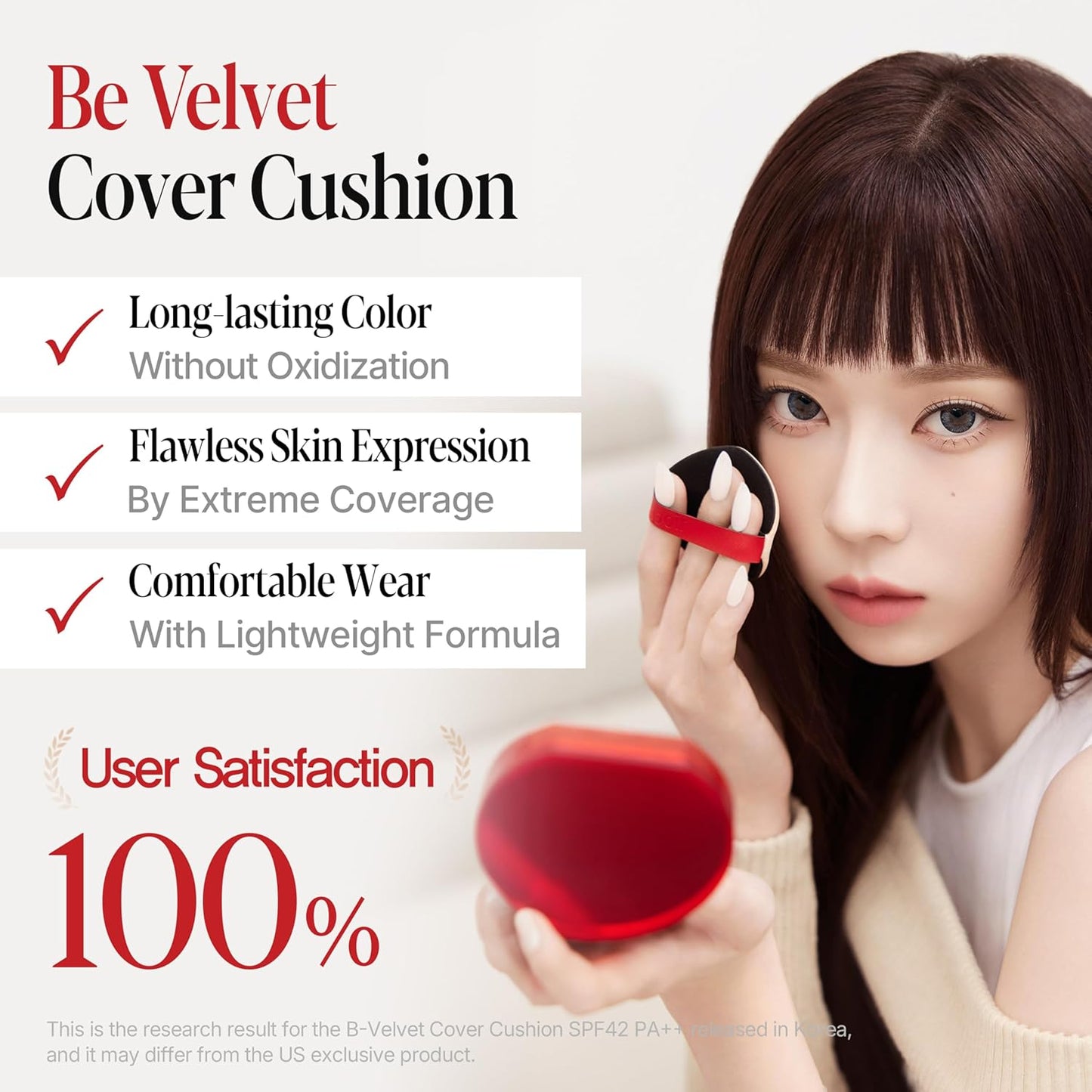 espoir [NEW] Be Velvet Cushion Foundation | Quick and Easy Coverage with Long-lasting Color by Zero Oxidation (#21 Ivory, 0.46 Ounce (Pack of 1))