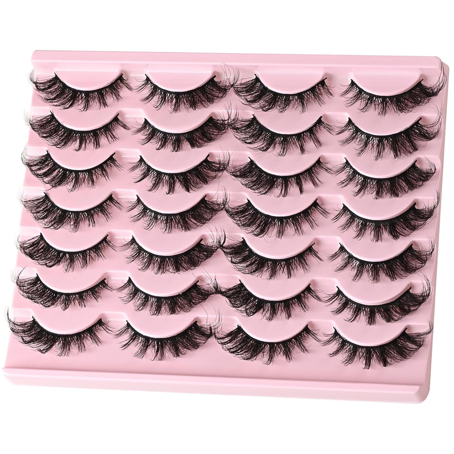 FARRED Cat Eye Lashes Fox Eyelash Wispy Fluffy False Eyelashes 14 Pairs Fake Eyelashes Natural Look Short Natural Lashes Cat Eye Lash Wispy Volume Eyelash (F23 | 8-16mm)