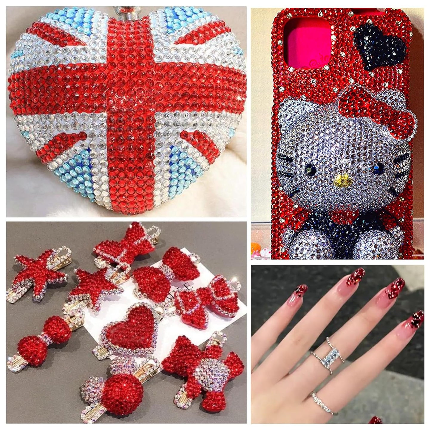 1440Pcs Siam Crystal Rhinestones,Glass Flatback Rhinestones Small Gemstones for Nail Face Makeup Art Crafts Clothes Decoration -(SS6,2.0mm,Siam)