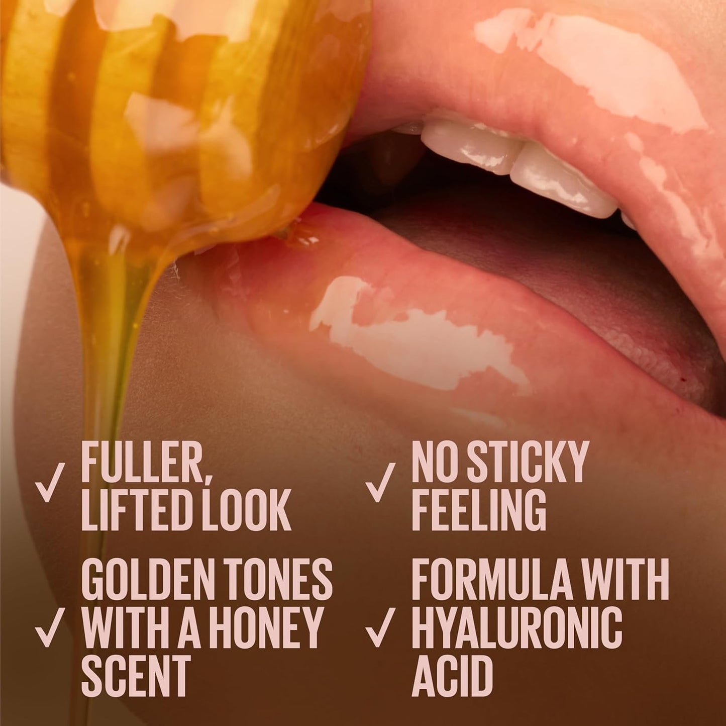 MAYBELLINE Lifter Gloss, Hydrating Honey'd Lip Gloss with Hyaluronic Acid, High Shine for Plumper Looking Lips, Honey, 1 Count