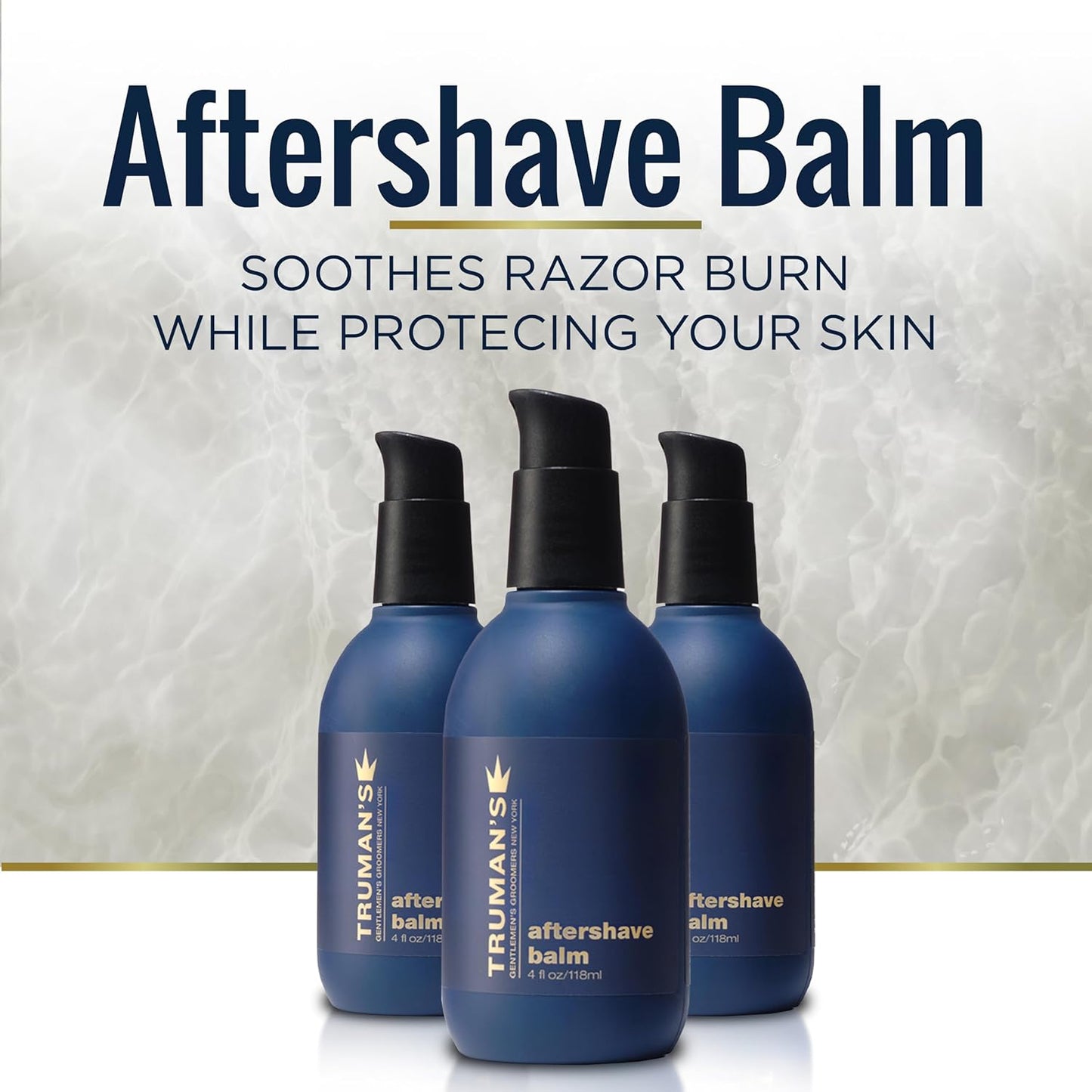 Truman's Gentlemen's Groomers Men's Aftershave Balm, Soothing & Moisturizing for Smooth, Hydrated Skin, 4 fl. oz.