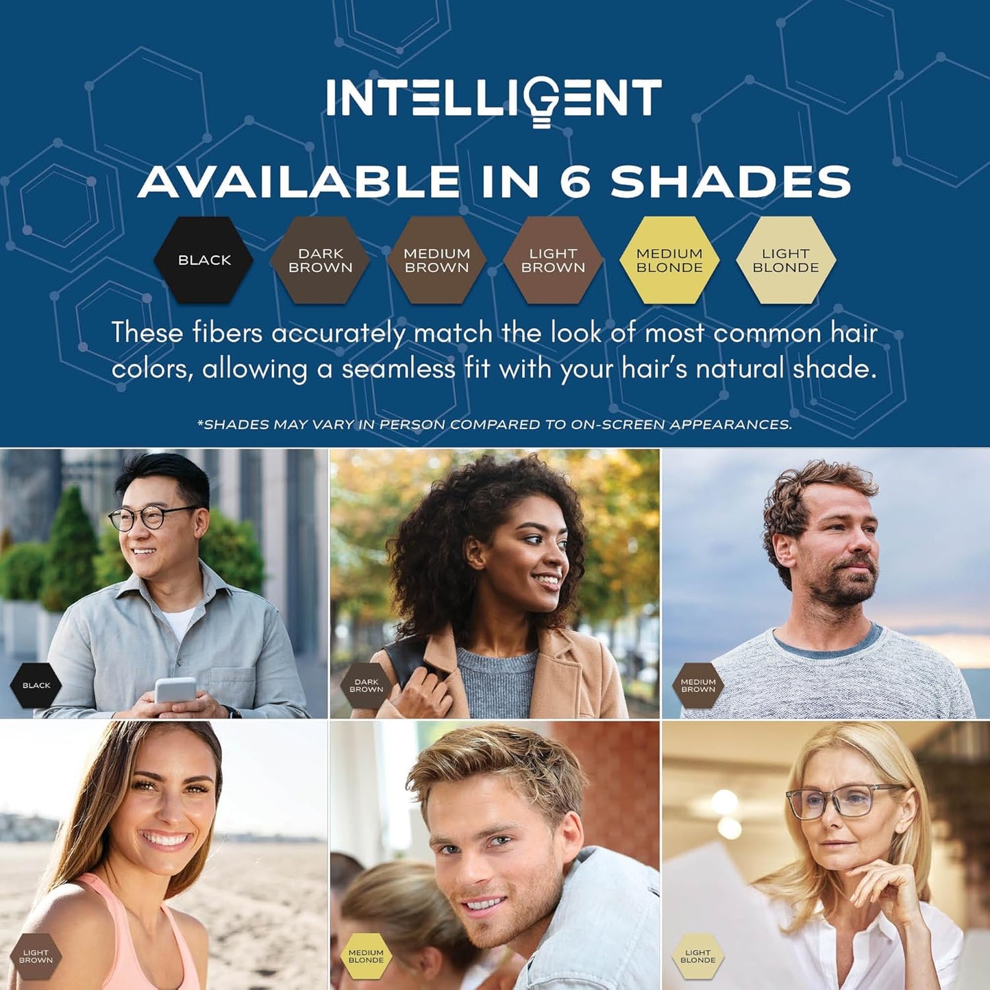 Intelligent Precision Hair-Volumizing Fibers (Dark Brown) | Undetectably Fill in Thinning Hair | 6 Shades Designed For Men or Women | 27.5g