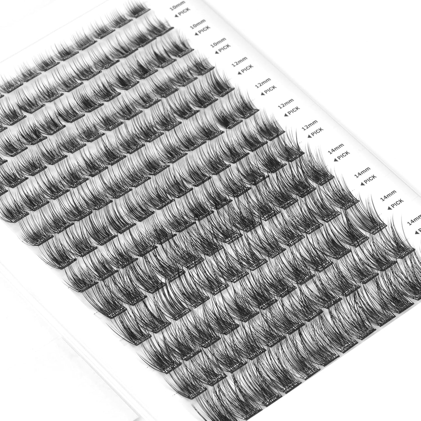 Self Adhesive Eyelashes, 156 PCS Self Adhesive Eyelash Clusters, No Glue Needed, Dual-row Glue Strips Individual Lash Extension Super Sticky Reusable False Lashes (Volume-Mixed)