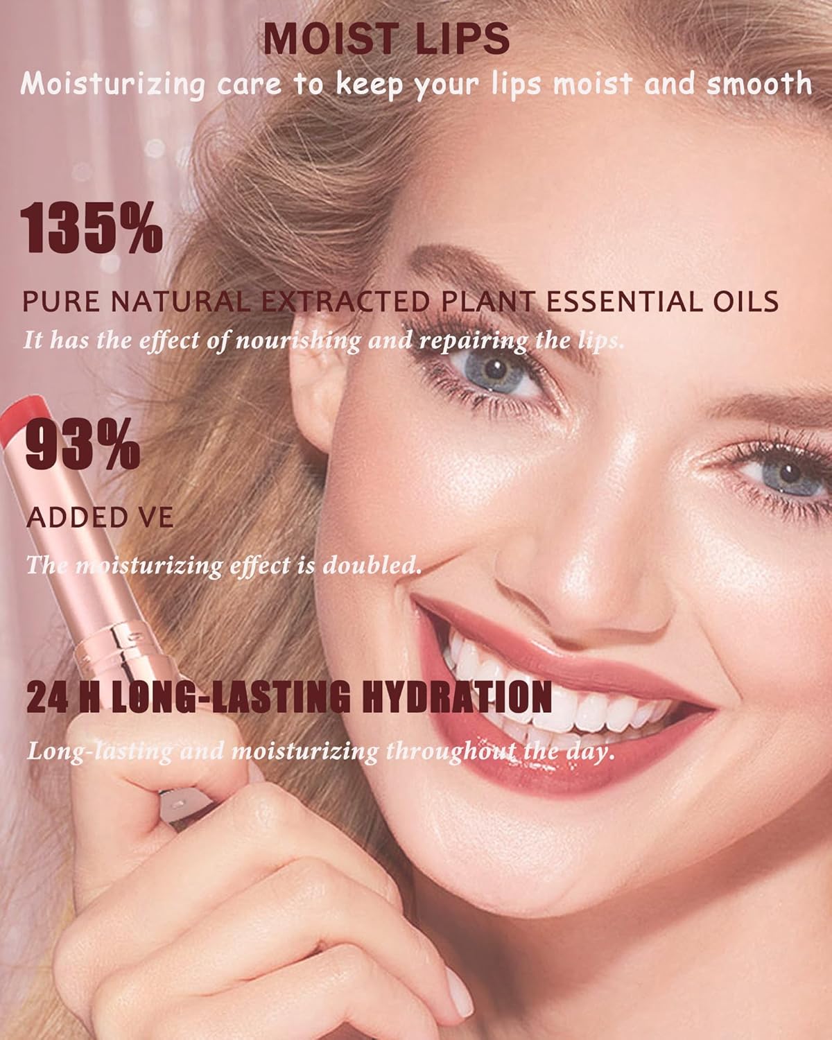 Moisturizing Lip Balm, Nude Sheer Lipstick Hydrating Clear Tinted Lip Gloss, Long Lasting Waterproof Liptint Balm Natural Non-Stick Lips Oil Stain,Glossy Lipcolor Juicy Finish for Dry Cracked Lips-02