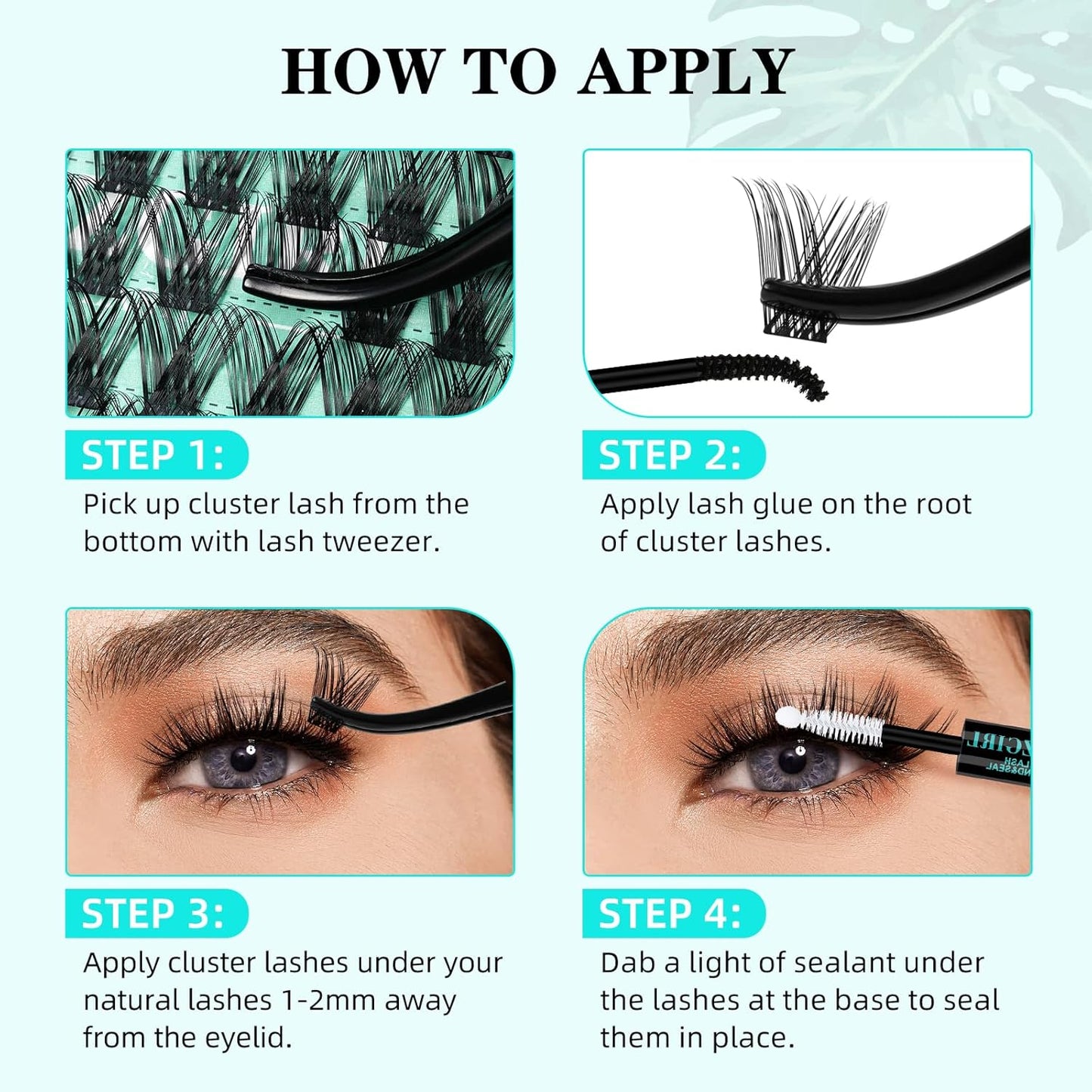 Lash Clusters Wet Look 168Pcs Eyelash Cluster Ultra-Thin Lash Band Eyelashes Extensions Spiky Anime Wide Span Lashes(Hollyhock,D-14mm)