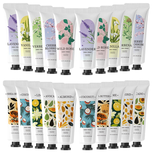 Green Canyon Spa 20 Pack Hand Lotion, Mini Hand Cream, Travel Size Lotion for Women, Teacher Gifts, Bridesmaid Gifts and Bachelorette Party Favors.