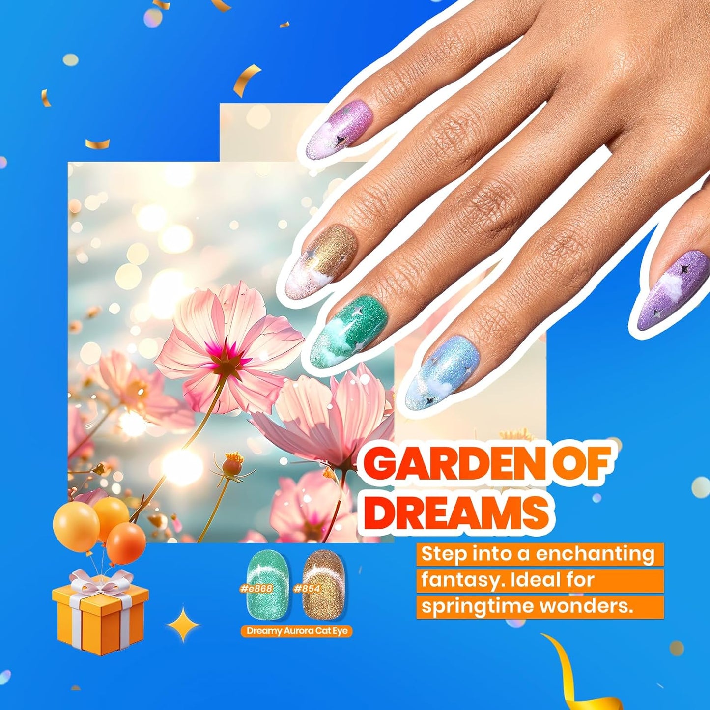 Beetles Cat Eye Gel Nail Polish Set - 36 Colors Red Purple Brown Green Burgundy Magnetic Gel Nail Polish with Magnet Base Coat Glossy Matte Top Coat Soak off UV DIY Nail Art Gift for Women