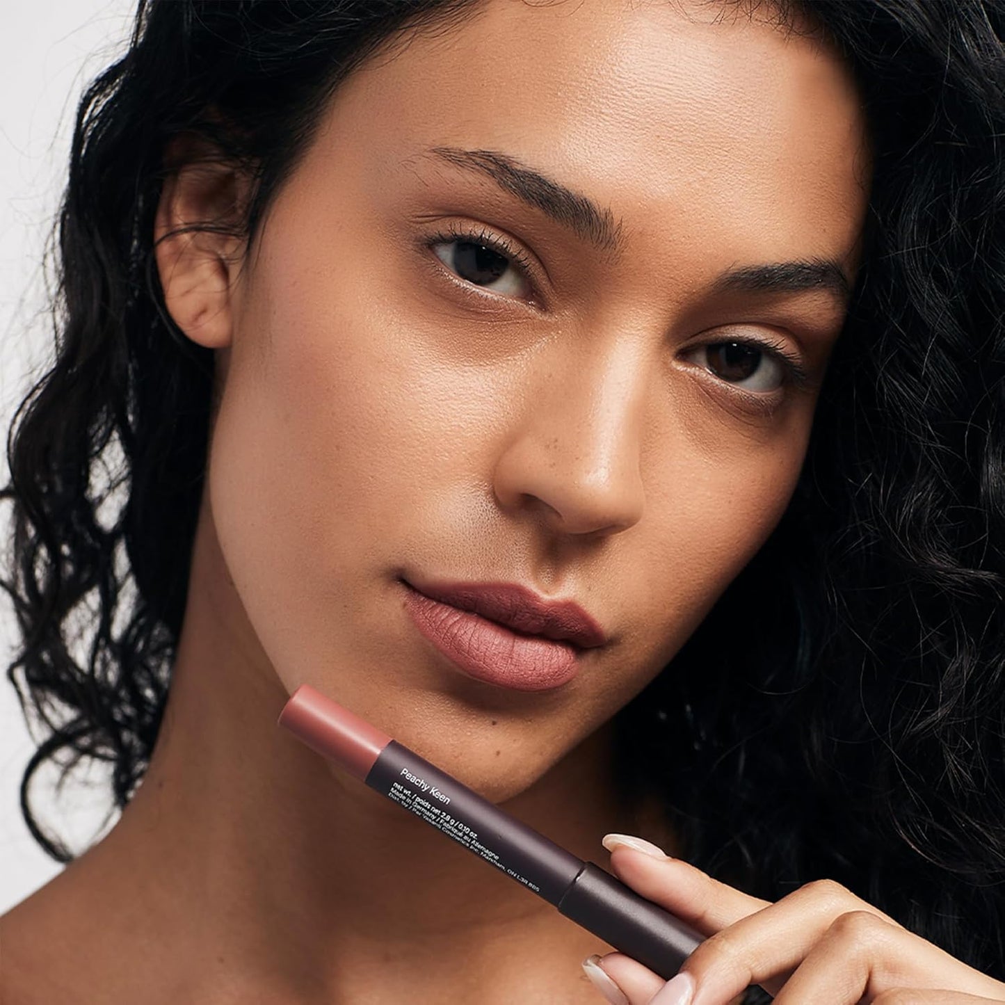 VASANTI Matte Crush Lipstick Pencil – Peachy Keen Natural Peach – Soft, Velvety Matte Finish, Waterproof, Smooth Application – Natural, Vegan, Paraben-Free Lip Color