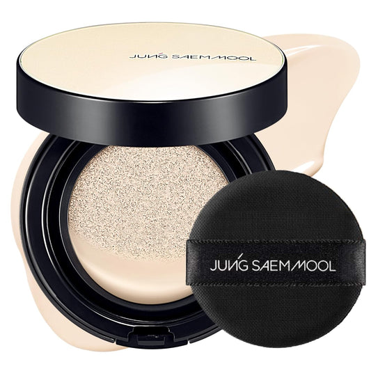 JUNG SAEM MOOL Essential Skin Nuder Cushion 10W Shell 0.49 Fl Oz, No Refill, Natural Radiant Finish Cushion Foundation with Buildable Coverage, Lightweight Texture, Korean Foundation Makeup