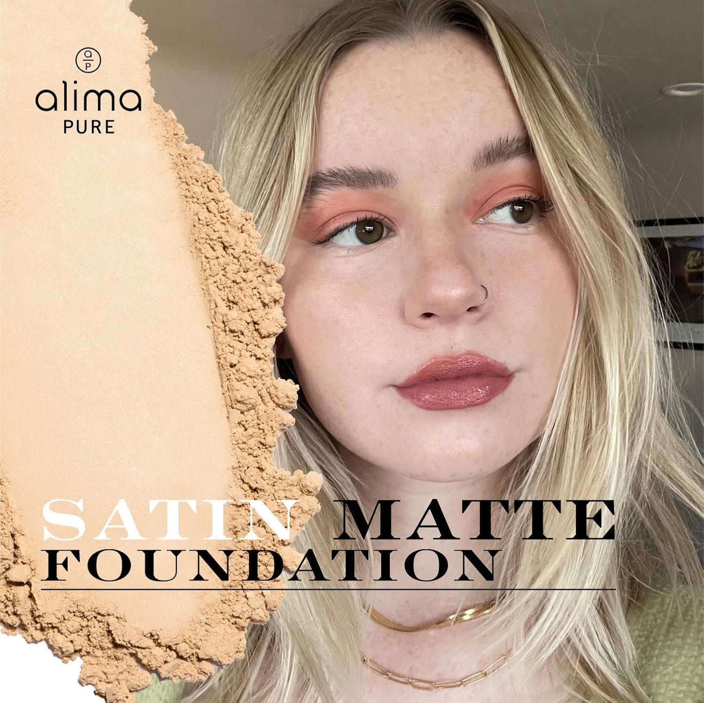 Alima Pure Matte Foundation - Loose Mineral Makeup, Oil Free Talc Free Powder, Natural Full Coverage Foundation .15 oz/4.5g