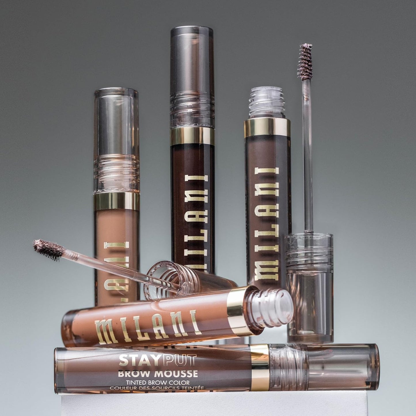 Milani Brow Tint- Stay Put Tinted Brow Mousse, Nourishing, High-Pigment infused with Shea Butter, Jojoba Seed Oil & Panthenol Vitamin B5- Dark Brown