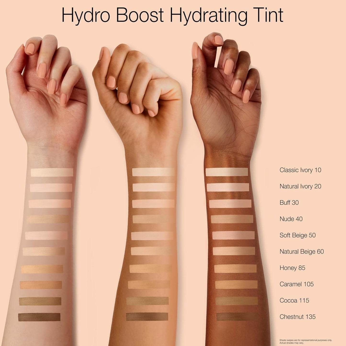 Neutrogena Hydro Boost Hydrating Tint Foundation Makeup for Dry Skin, with Hyaluronic Acid, Lightweight Oil-Free Water Gel, Non-Comedogenic, 50 Soft Beige, 1.0 fl. oz