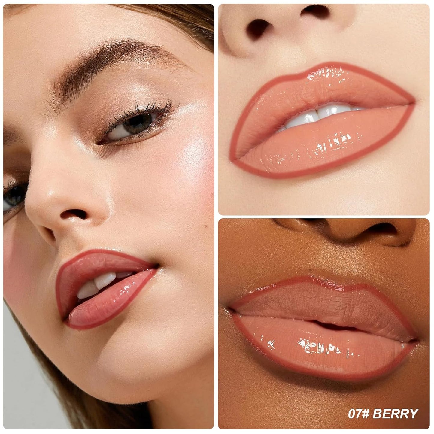 KISSIO Lip Liner Stain,Peel Off Lip Liner,Transfer Proof,Long Lasting and Waterproof,Lips Tint Tattoo,Natural Makeup Stain,Matte Finish,Berry