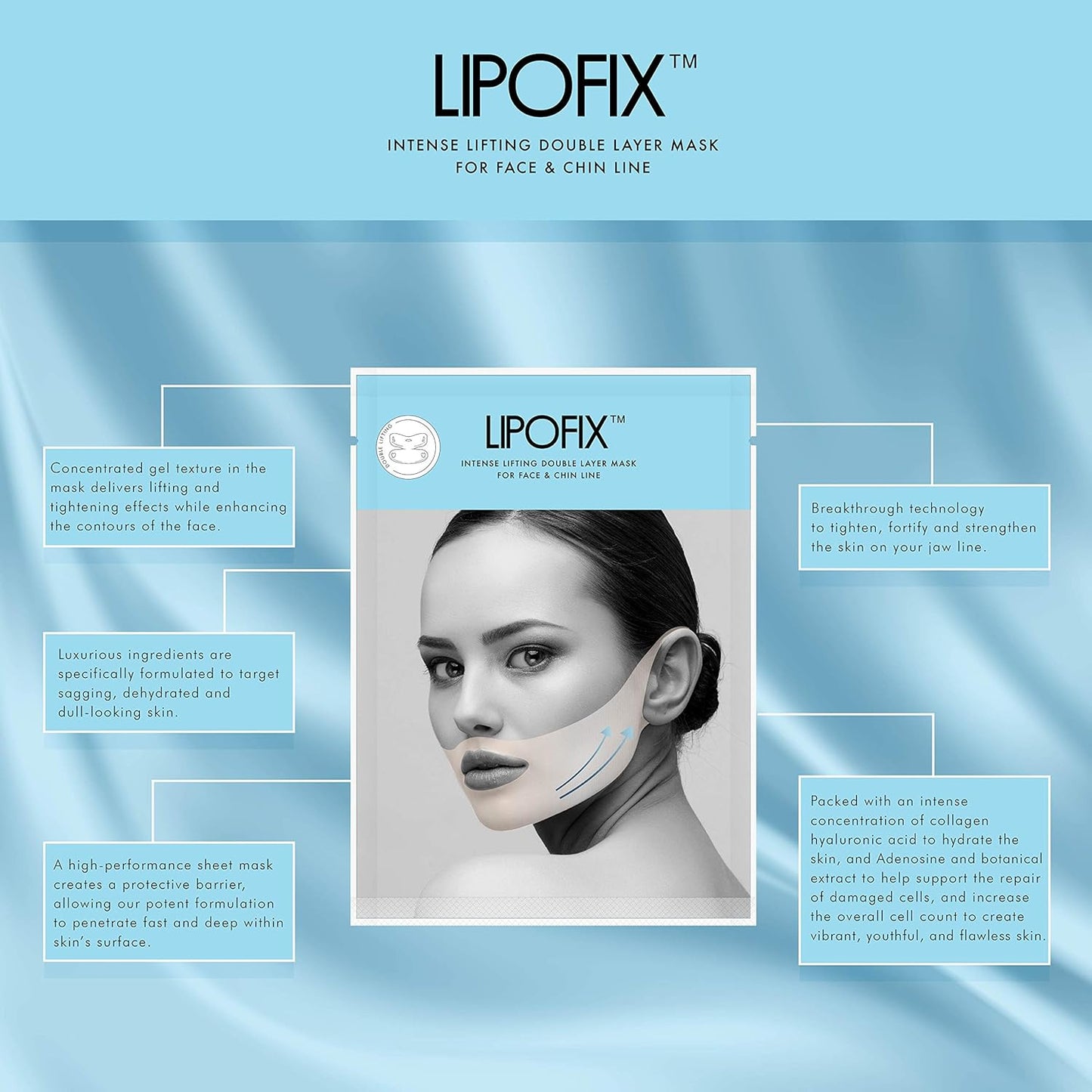 Lift & Firm V-Line Sculpting Mask – Advanced Chin & Jawline Shaping Solution for Tightening & Lifting. 5 Masks