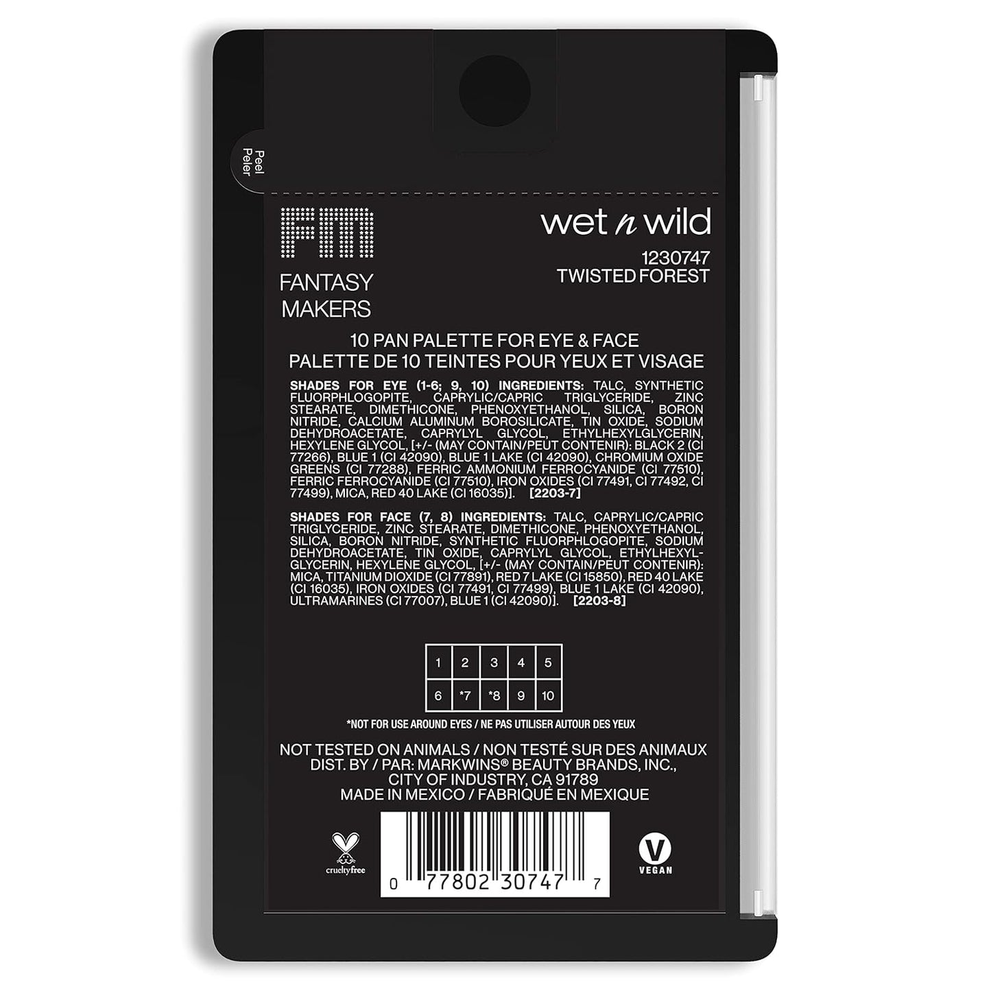 wet n wild Fantasy Makers Halloween 10 Pan Palette Twisted Forest (Pack of 2)
