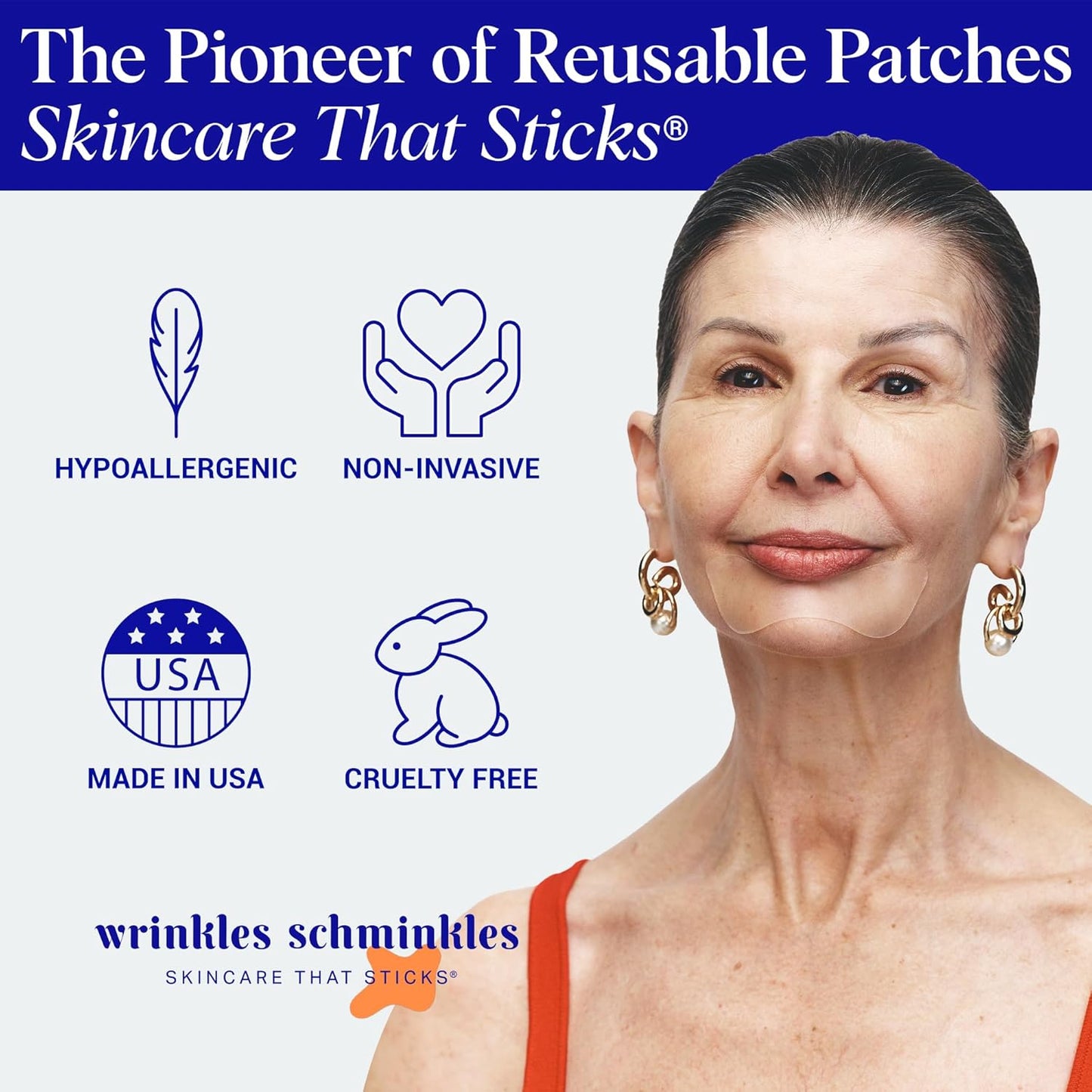 Wrinkles Schminkles Mouth & Lip Wrinkle Patch - Reusable Silicone Smoothing Pads for Noticeable Wrinkle Reduction - Lip Wrinkle Prevention for Youthful, Smooth Skin (2 Pack)