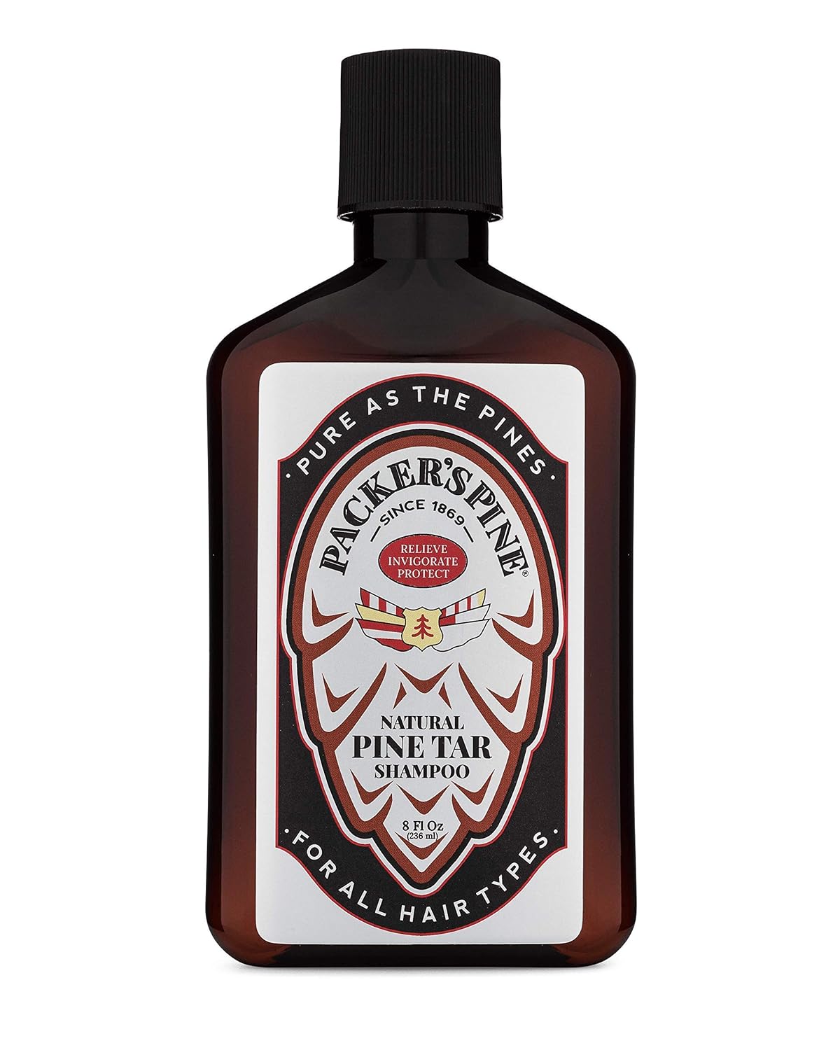 Packer's Pine Tar Shampoo | USA Made With All Natural Active Ingredients | Shampoo for Dry and Itchy Scalp | Paraben and Sulfate Free (Pack of 1)