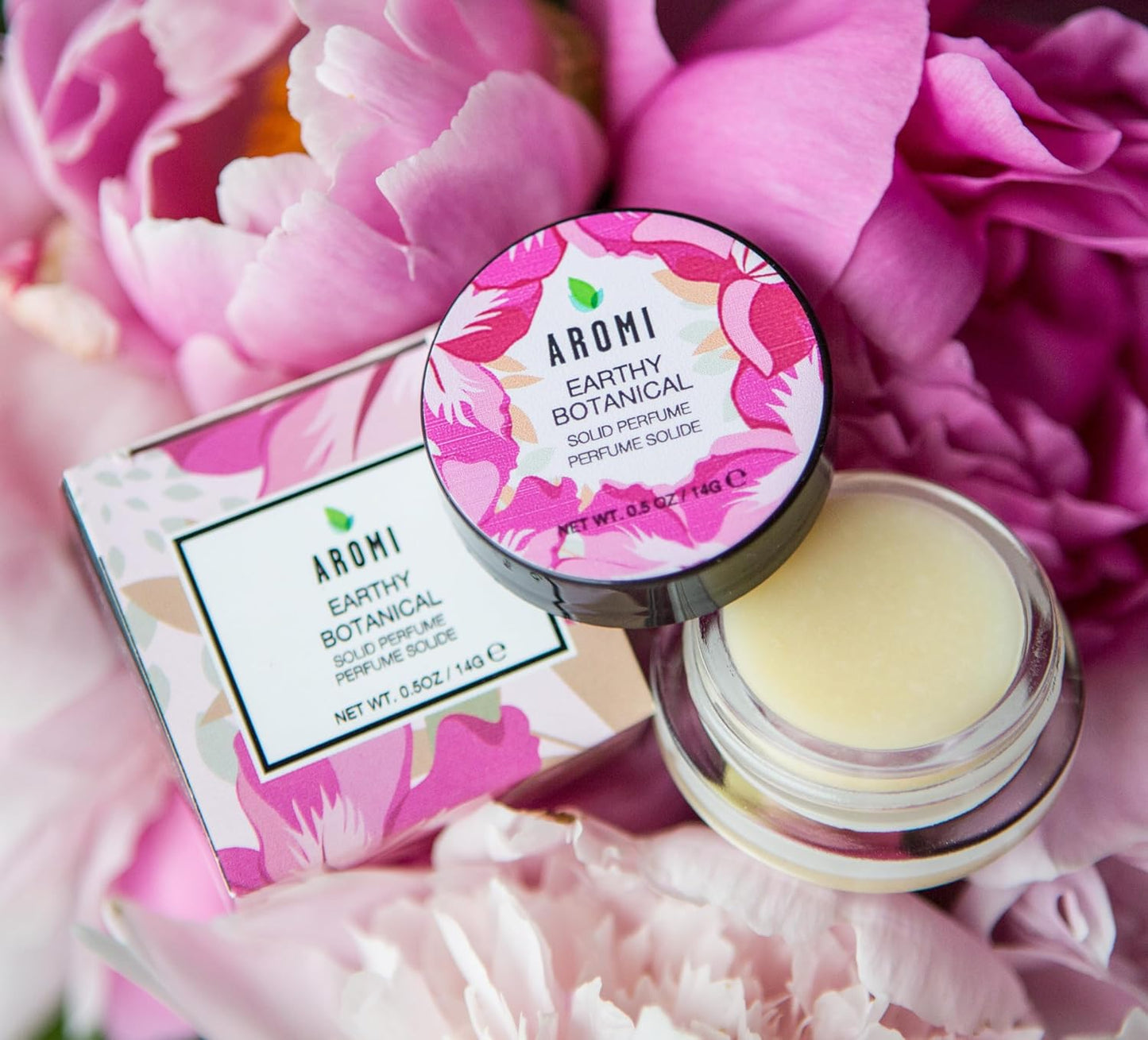 Aromi Solid Perfume | Woodsy, Floral Fragrance, Vegan, Cruelty-free, Travel, Women’s Gift, Apple, Jasmine, Musk Scent, Concentrated, Alcohol-Free (Earthy Botanical)