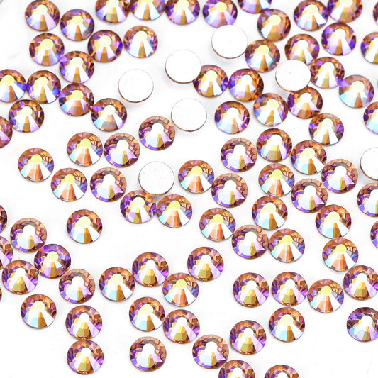 1440Pcs Topaz Ab Crystal Rhinestones,Glass Flatback Rhinestones Gemstones for Nail Face Makeup Art Crafts Clothes Decoration -(SS20,4.8mm,Topaz Ab)