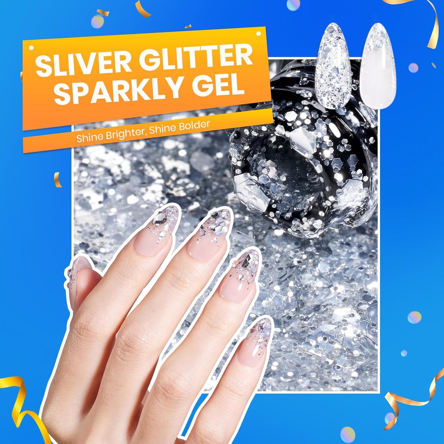 Beetles Gel Nail Polish Set - Transcendent Allure 60 Colors Fall Gel Polish Kit Orange Burgundy Red Glitter Hot Pink Blue White Black with Base Top Coat Gifts for Women