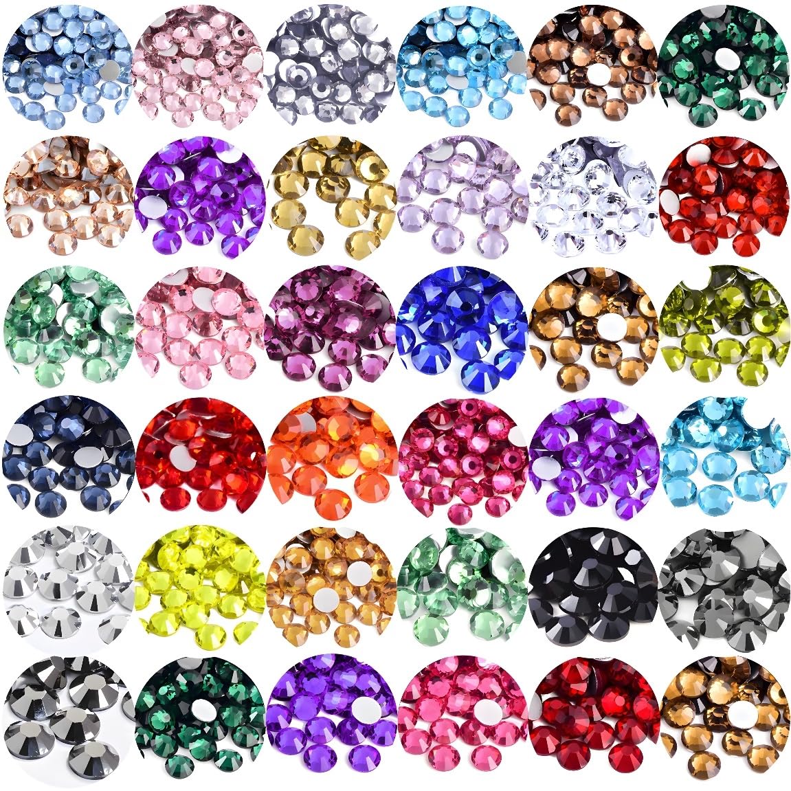 Flatback Rhinestones Round Gems for Nails Art and Crafts 2000Pcs SS16 4mm Glitter Crystals Stone DIY Bags Clothes Shoes (Purple)