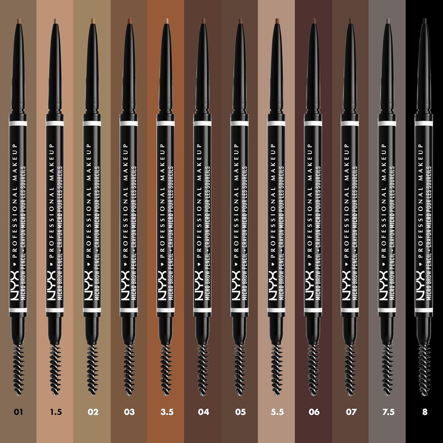NYX PROFESSIONAL MAKEUP Micro Brow Pencil, Precise Eyebrow Pencil - Chocolate