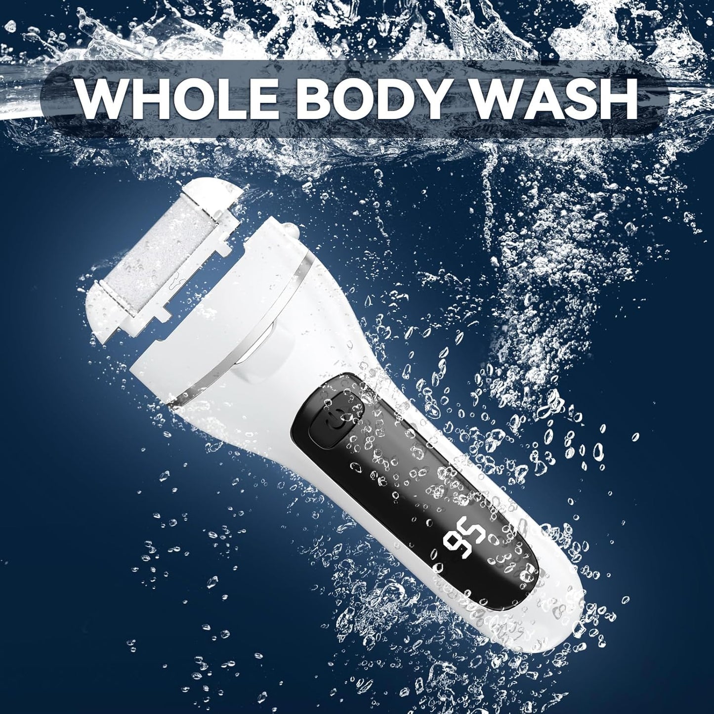 Electric Callus Remover for Feet with 3 Roller Heads 2 Speed Rechargeable Waterproof Professional Pedicure Kit 17 in 1 Foot File Tools Perfect for Dead Hard Cracked Dry Skin