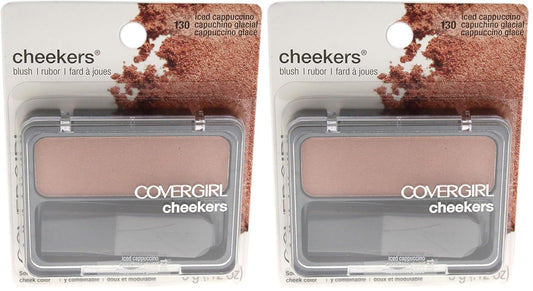 COVERGIRL Cheekers Blendable Powder Blush Iced Cappuccino, .12 oz (packaging may vary), 1 Count (Pack of 2)