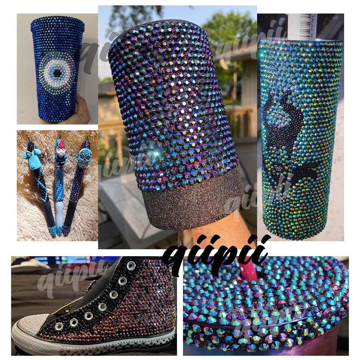 Peacok Green AB Resin Rhinestones for Crafting 3mm 4mm 5mm Flatback Jelly Stones Bulk SS10 SS16 SS20 No-Hotfix Diamonds Crystals Gems for Nails Face Eyes Makeup Body Tumblers DIY Crafts Clothes