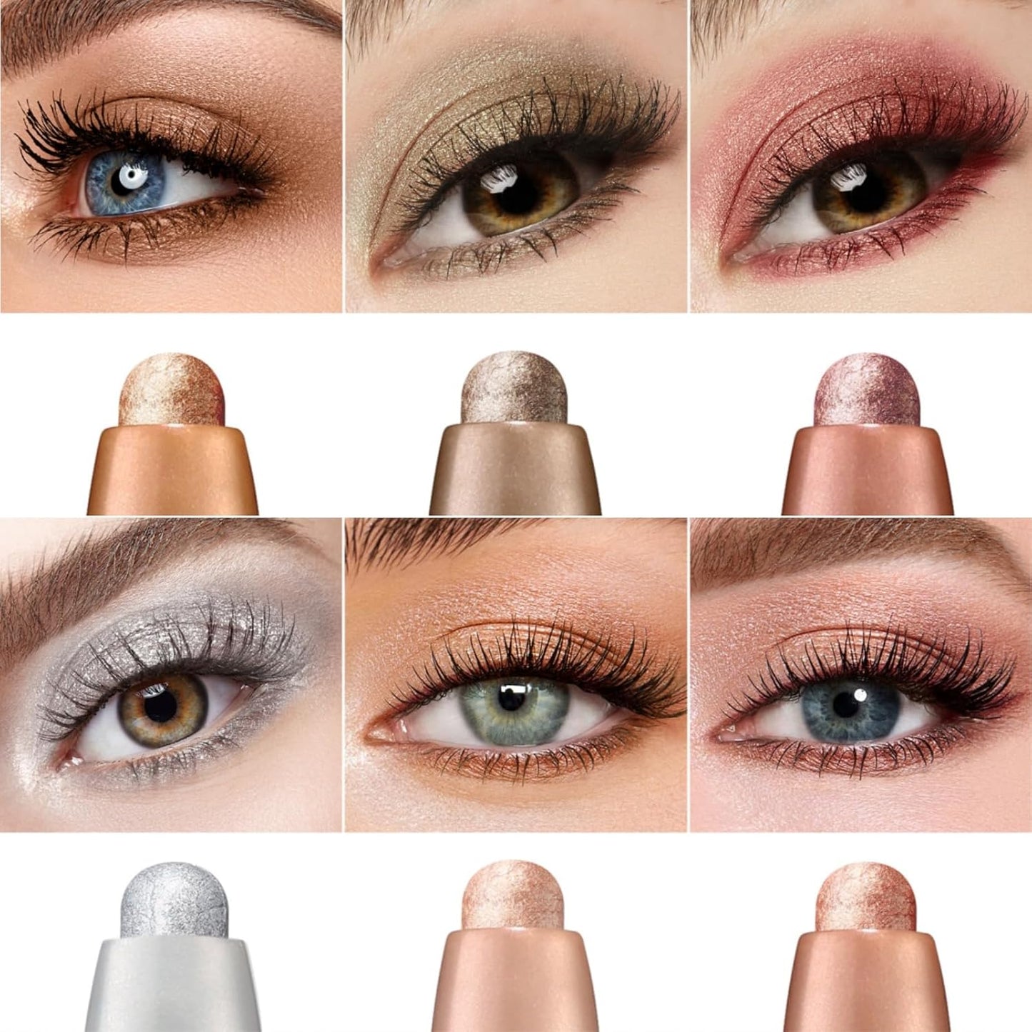 Jolilab Eyeshadow Stick Set, 2 Colors Matte Professional Bright-Colored Contouring and Highlight Eyeshadow Stick, Cream Waterproof Long Lasting High Pigmented Eye Shadow. (2, 07+12)