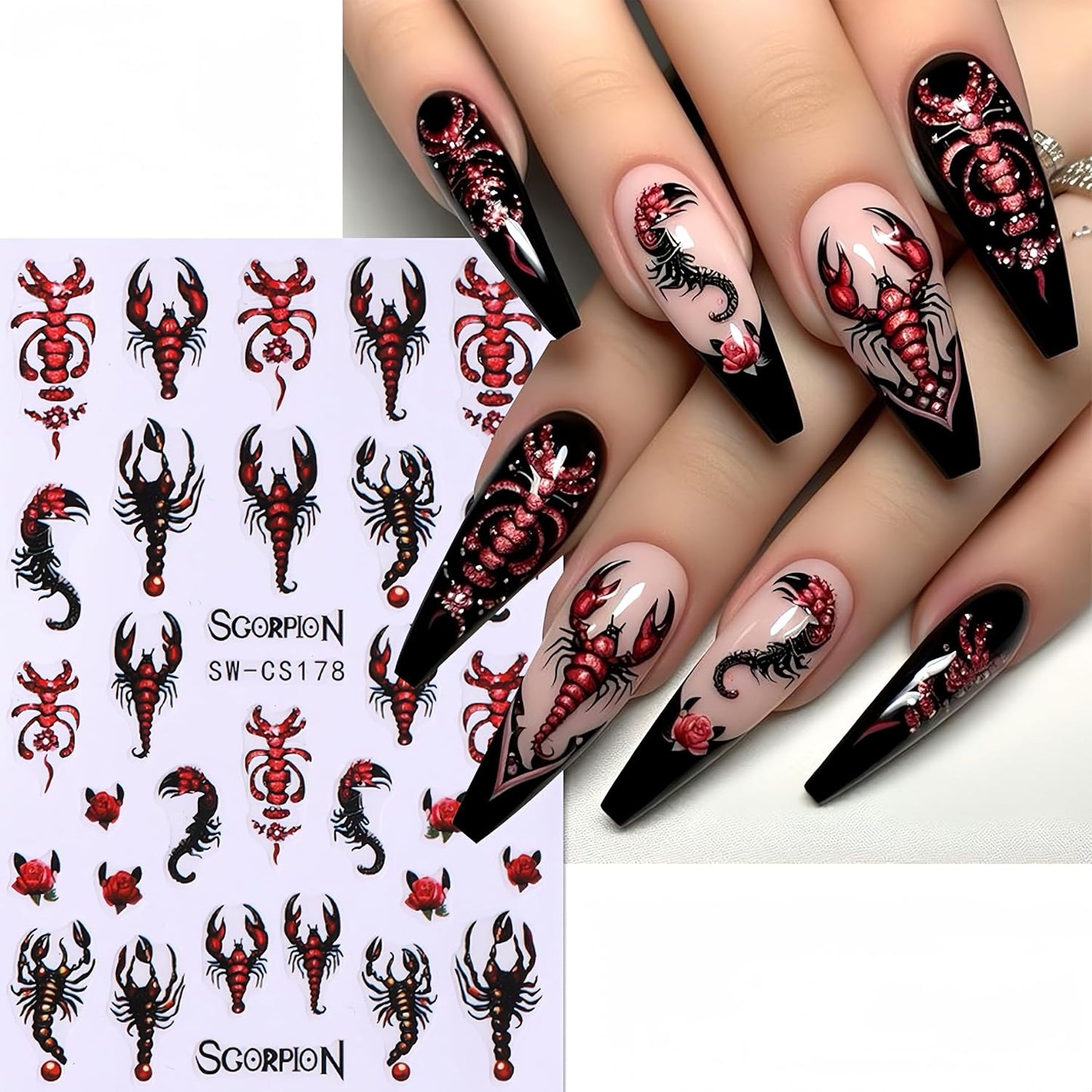 8 Sheets Halloween Nail Art Stickers 3D Self-Adhesive Pink Pumpkin Spider Web Ghost Scar Nail Decals Cute Design Nail Decals for Women Girls DIY Nail Designs Supplies for Halloween Party