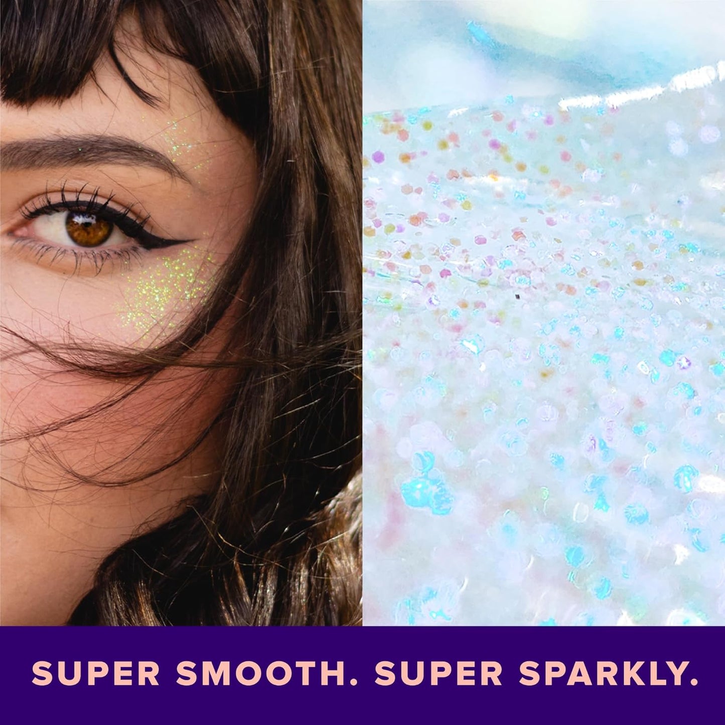 Unicorn Snot Face & Body BIO Glitter - Cosmetic-Grade Holographic Glitter Gel - Plant-Based Glitter Makeup for Festivals, Raves, Anime Cosplay - Safe for Face, Easy Application & Removal (Galaxy)