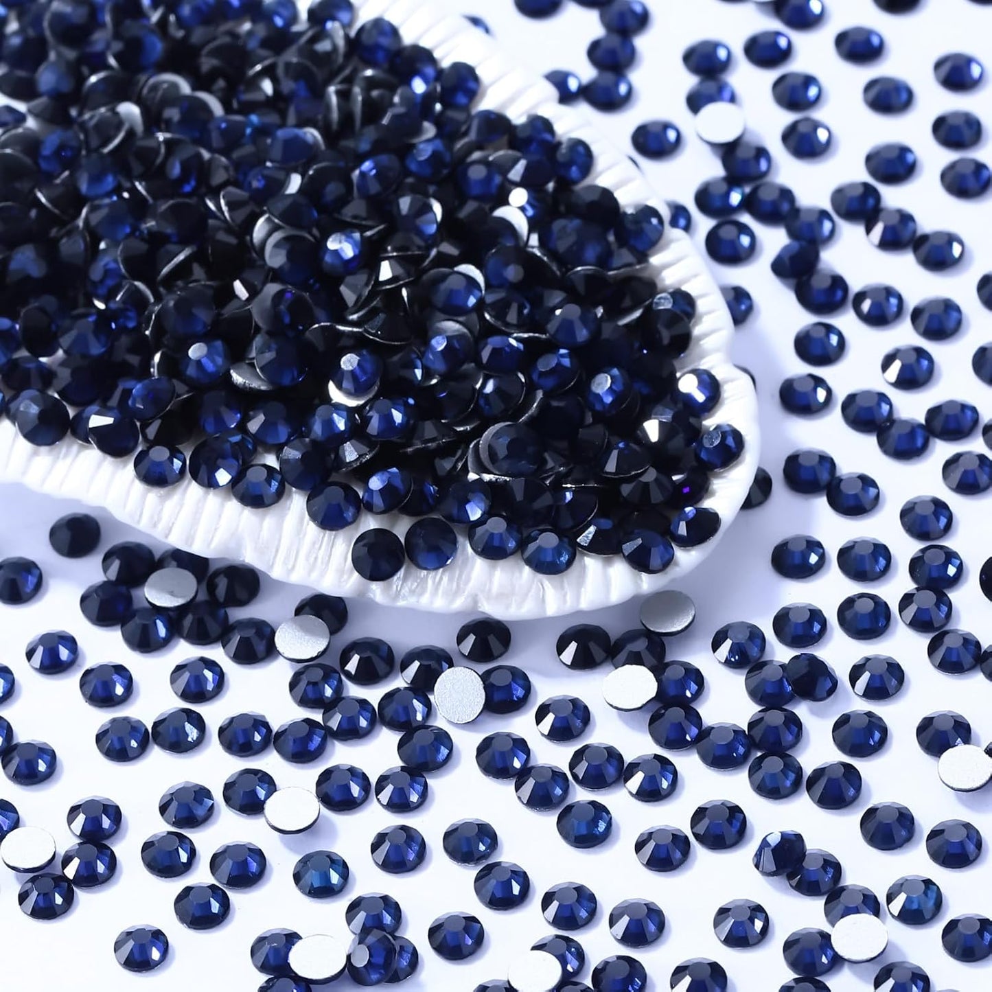 Montana Flatback Rhinestones, Glass Rhinestones for Nail Art and Craft, Glue Fix, Loose Crystal Gemstones(Montana, SS8, 1440pcs, 2.3-2.5mm)